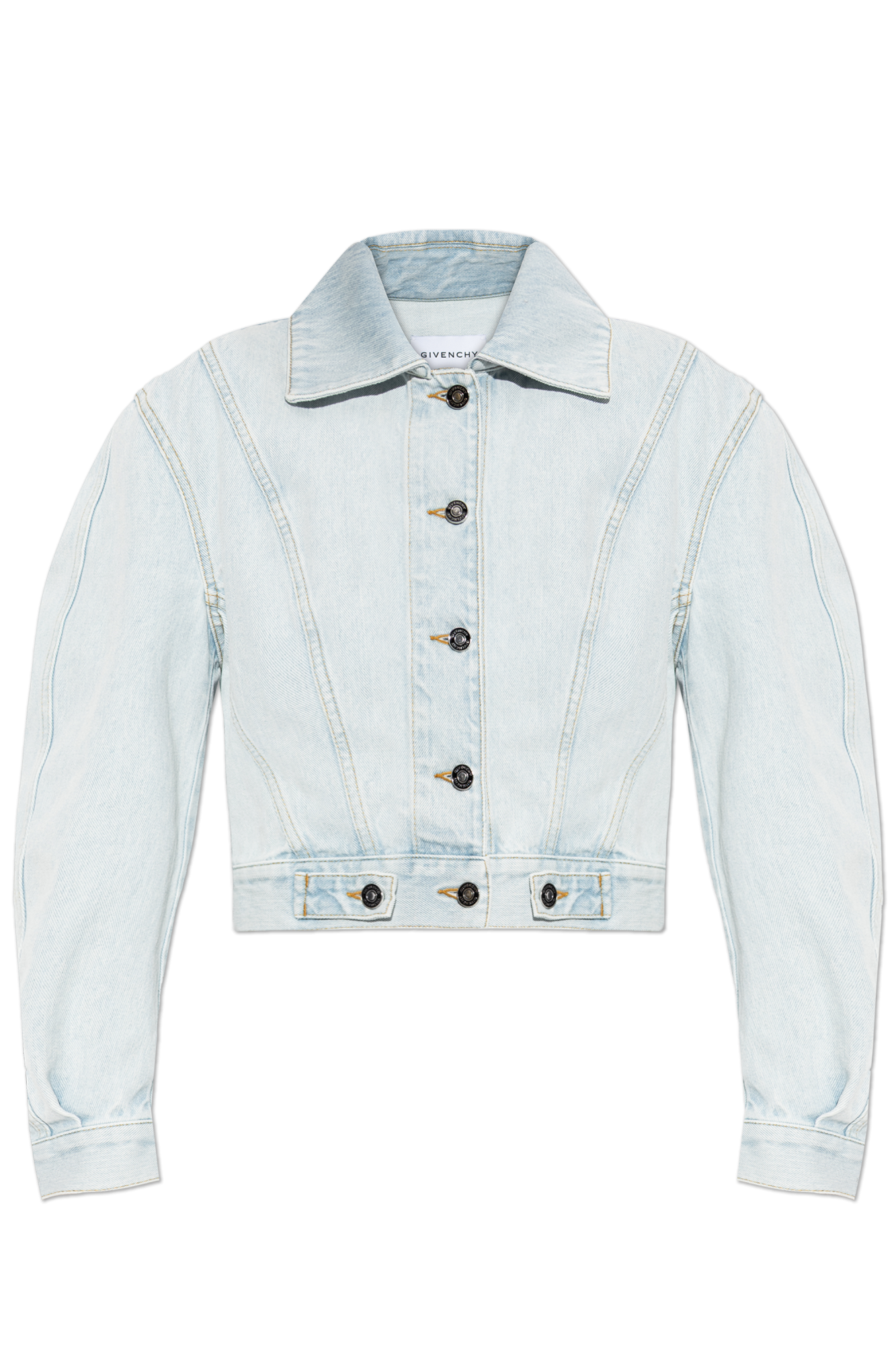 Givenchy Krótka Jeansowa Kurtka, Kobiety, Jasnoniebieski