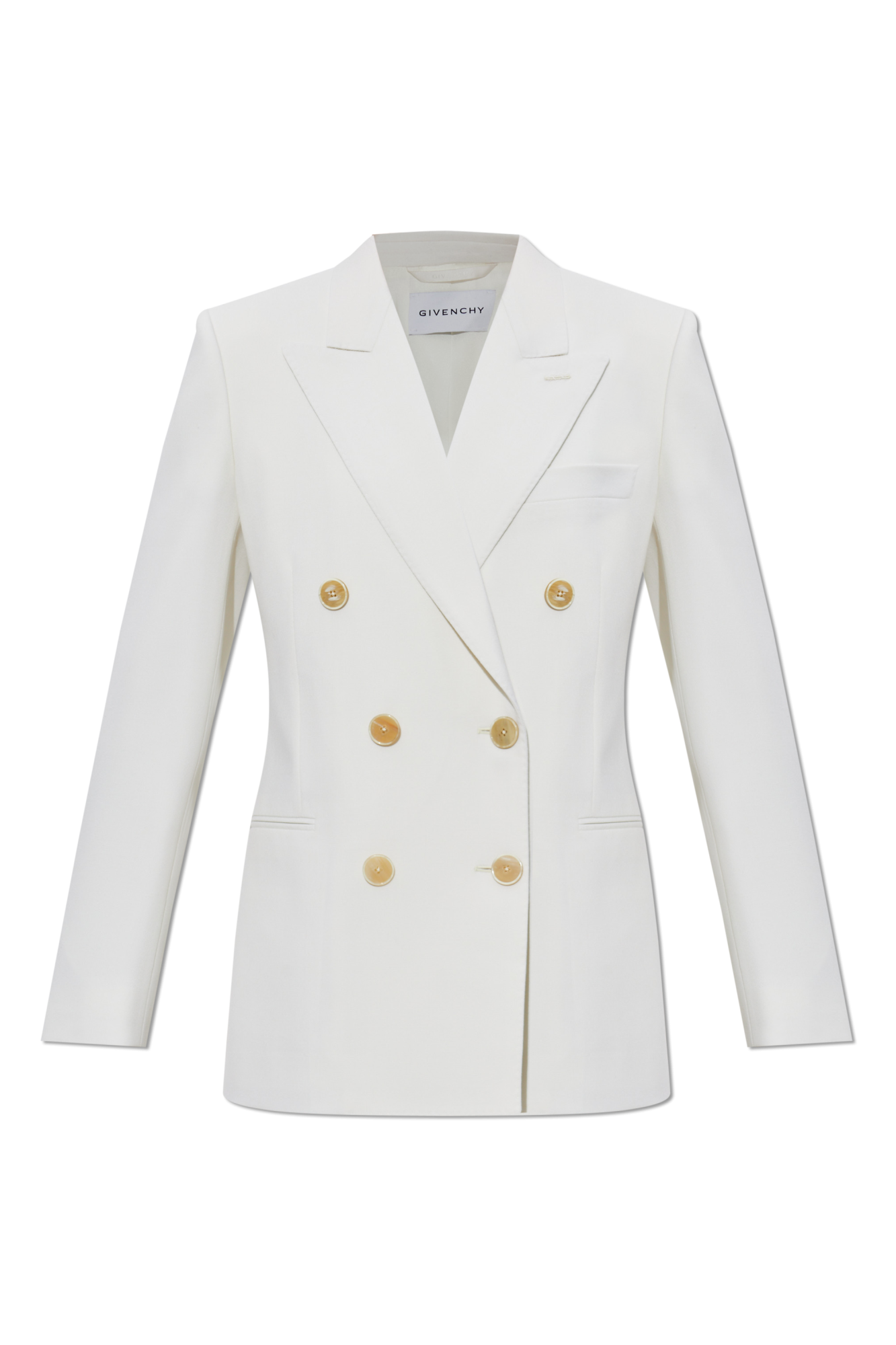 Givenchy Dwurzędowa Marynarka, Kobiety, Kremowy