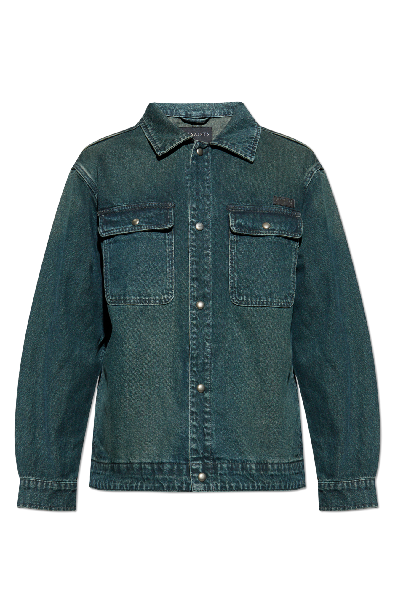 AllSaints Jeansowa Kurtka `Castleford`, Mężczyźni, Granatowy