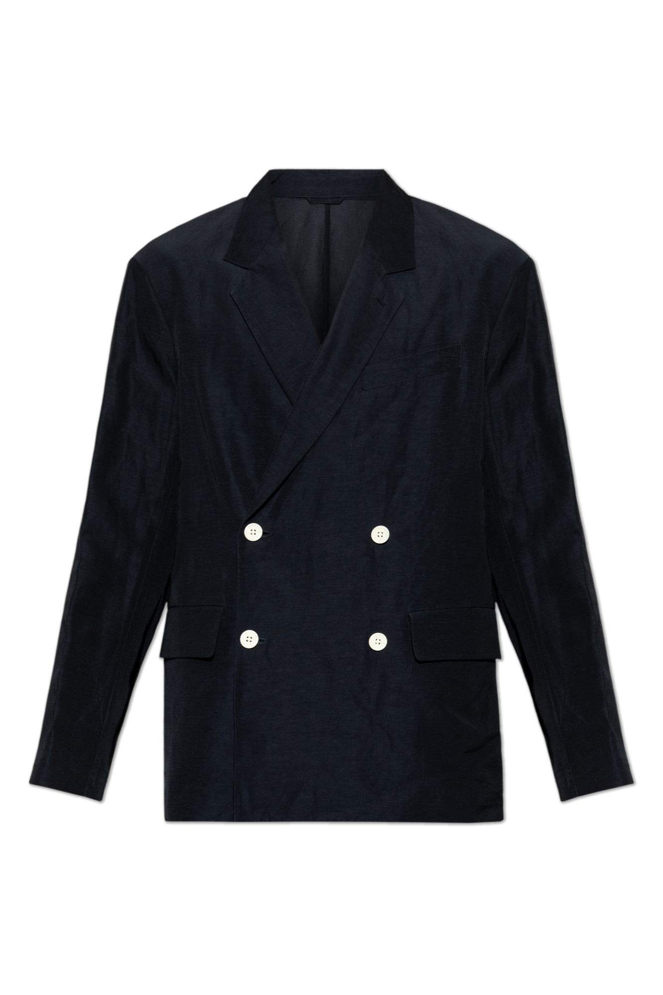 Emporio Armani Dwurzędowa Marynarka, Mężczyźni, Czarny