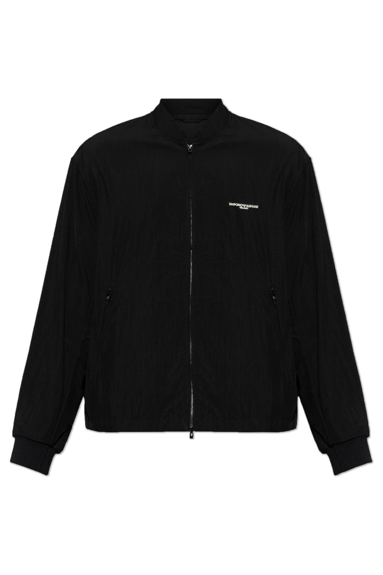 Emporio Armani Kurtka Z Logo, Mężczyźni, Czarny