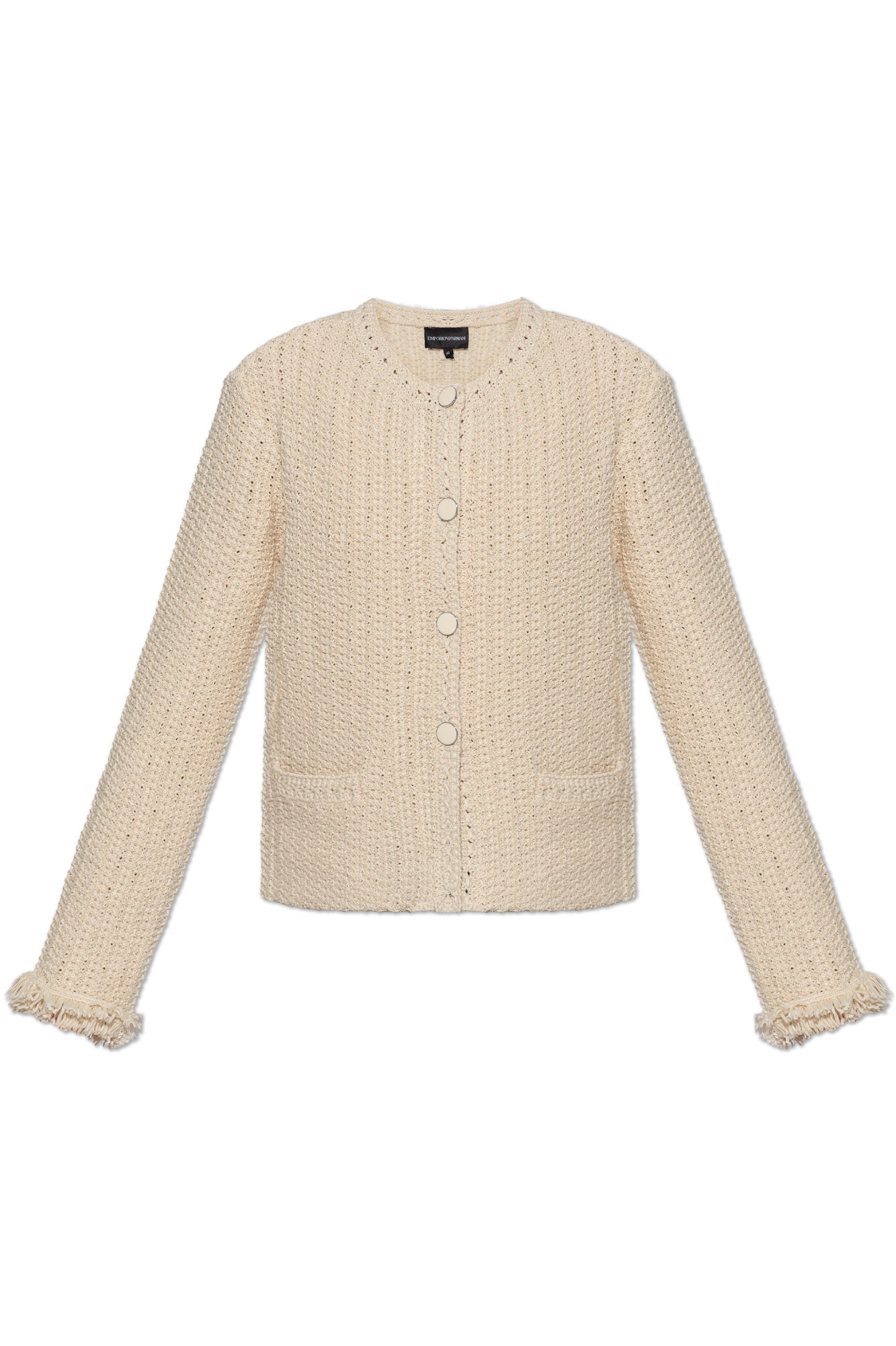 Emporio Armani Kardigan Z Kieszeniami, Kobiety, Beżowy