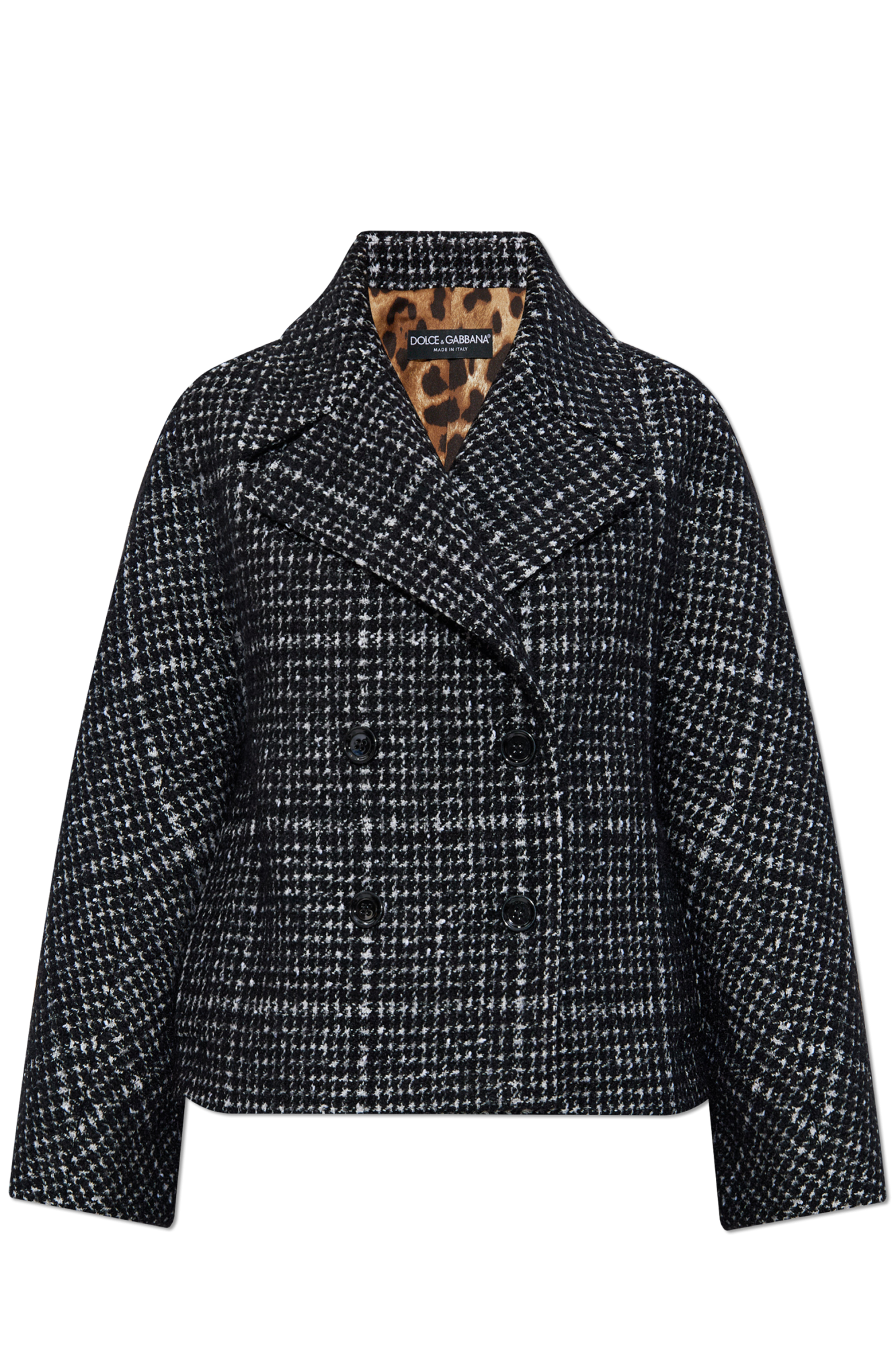 Dolce & Gabbana Krótki Płaszcz, Kobiety, Czarny