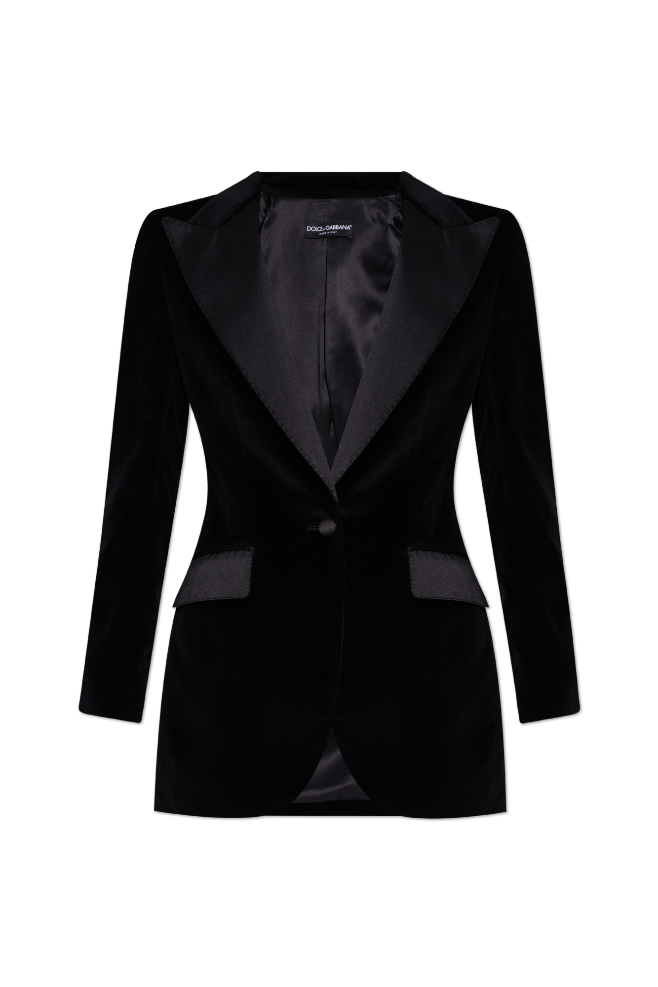 Dolce & Gabbana Aksamitna Marynarka, Kobiety, Czarny