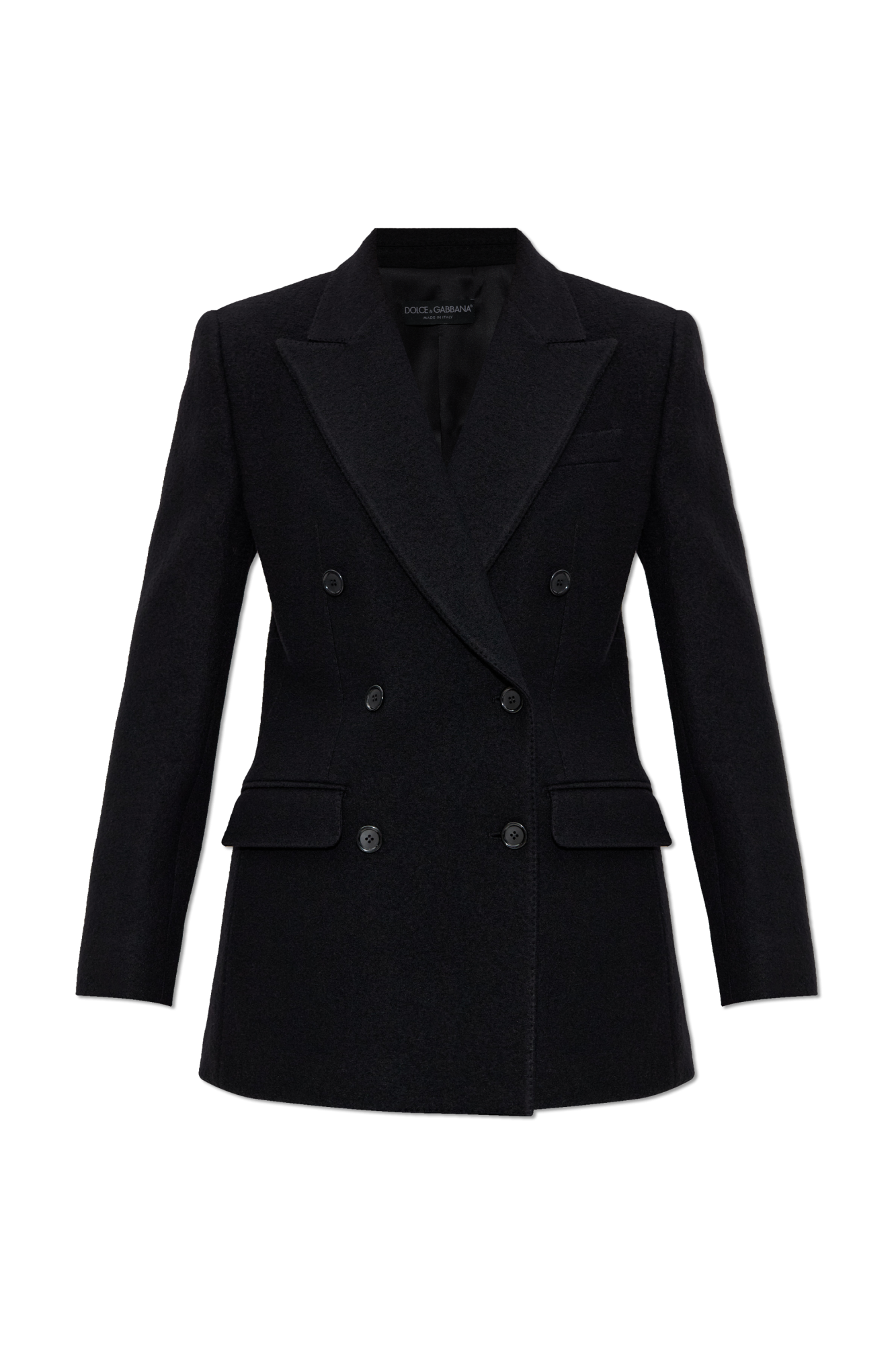 Dolce & Gabbana Krótki Płaszcz, Kobiety, Czarny