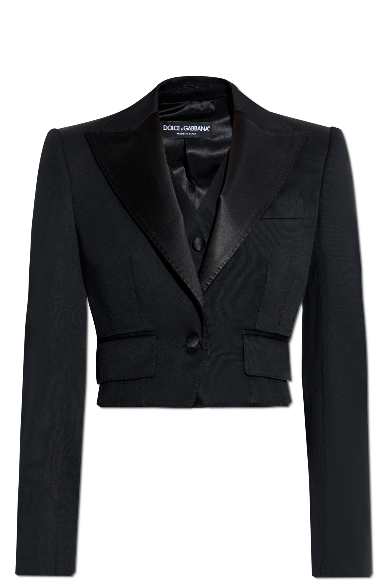 Dolce & Gabbana Wełniana Marynarka, Kobiety, Czarny