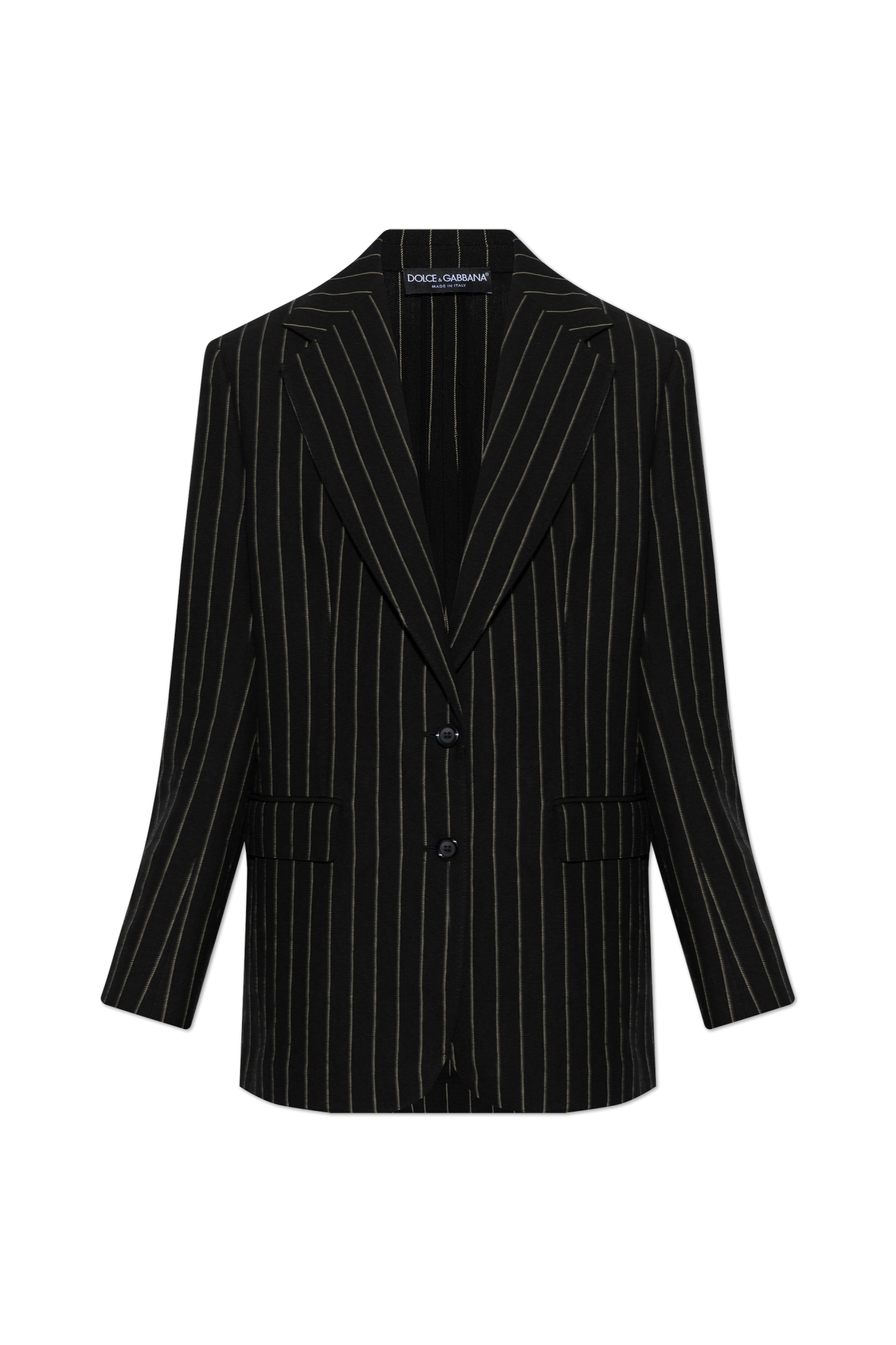 Dolce & Gabbana Marynarka Typu `oversize` Ze Wzorem W Prążki, Kobiety, Czarny