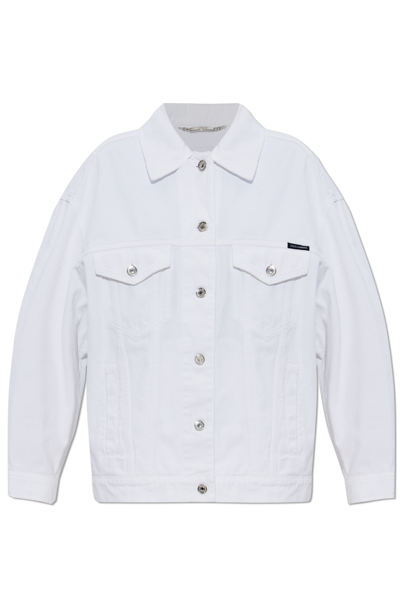 Dolce & Gabbana Jeansowa Kurtka O Luźnym Kroju, Kobiety, Biały