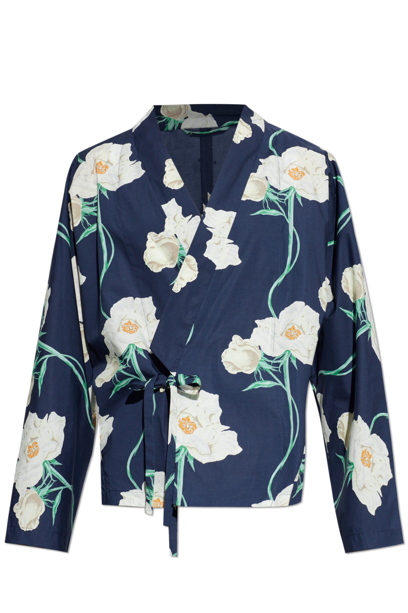 Kenzo Kimono Z Motywem Kwiatowym, Kobiety, Granatowy