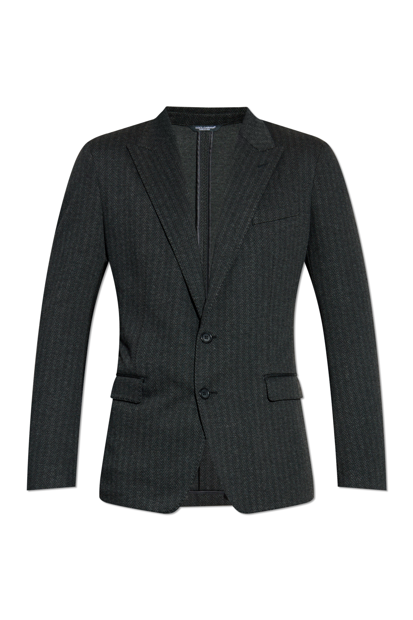Dolce & Gabbana Marynarka W Jodełkę, Mężczyźni, Szary