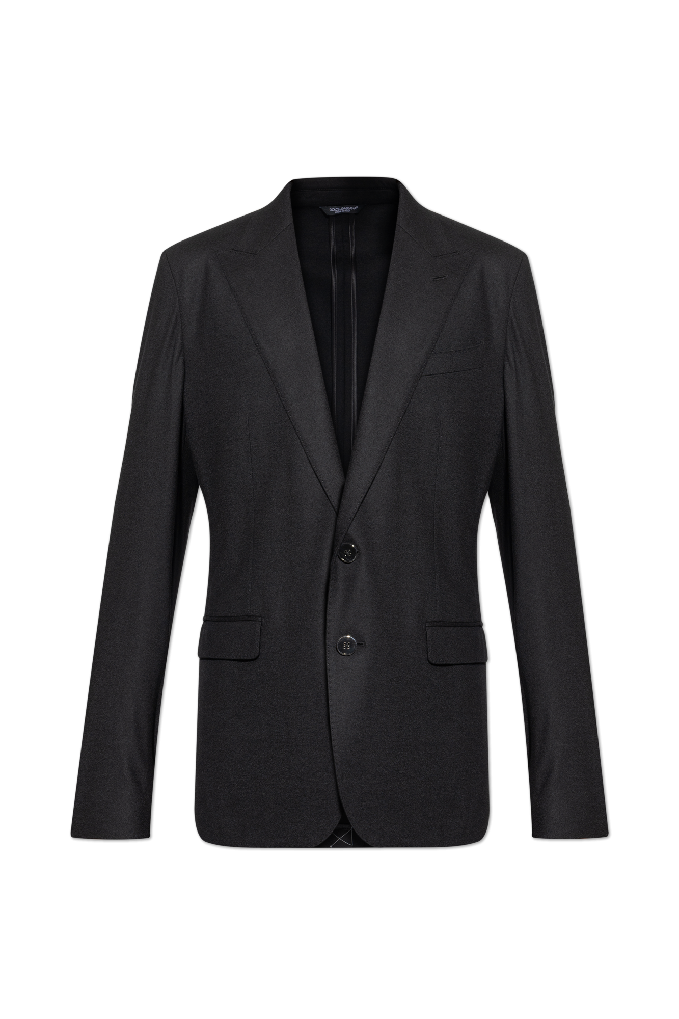 Dolce & Gabbana Wełniana Marynarka, Mężczyźni, Czarny