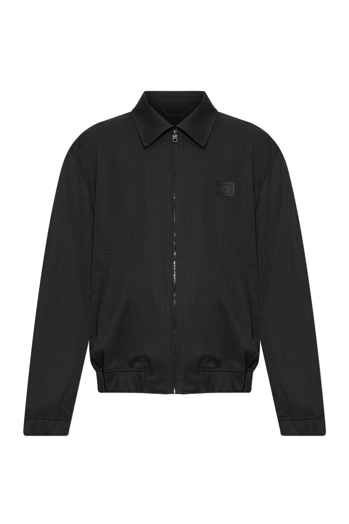 Dolce & Gabbana Kurtka Z Naszywką Logo, Mężczyźni, Szary