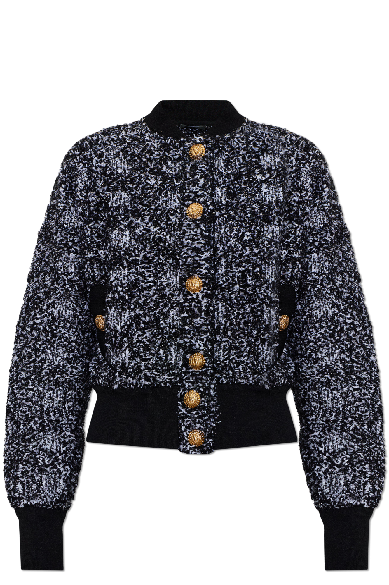 Balmain Tweedowa Kurtka, Kobiety, Czarny