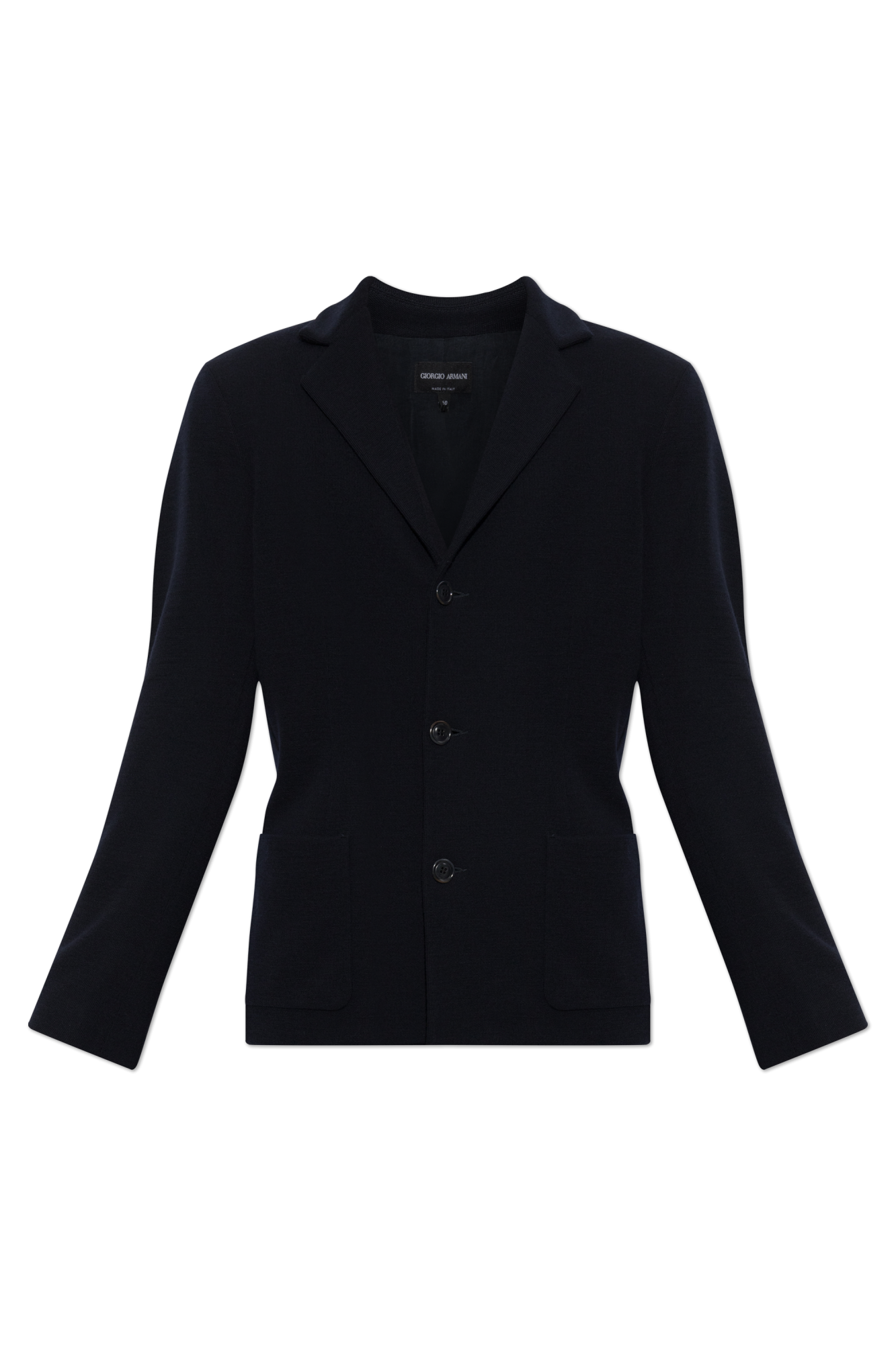 Giorgio Armani Wełniana Marynarka, Mężczyźni, Granatowy