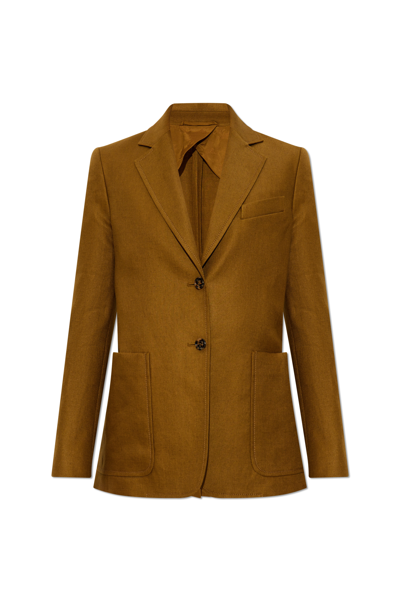 Max Mara Lniana Marynarka `Gug, Kobiety, Brązowy