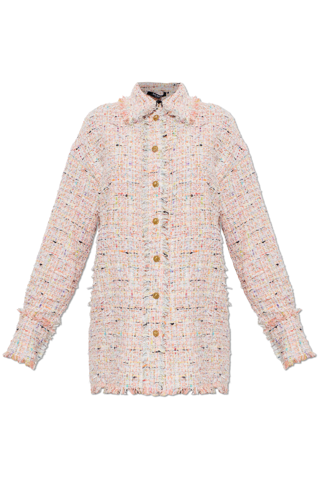 Balmain Tweedowa Koszula, Kobiety, Różowy