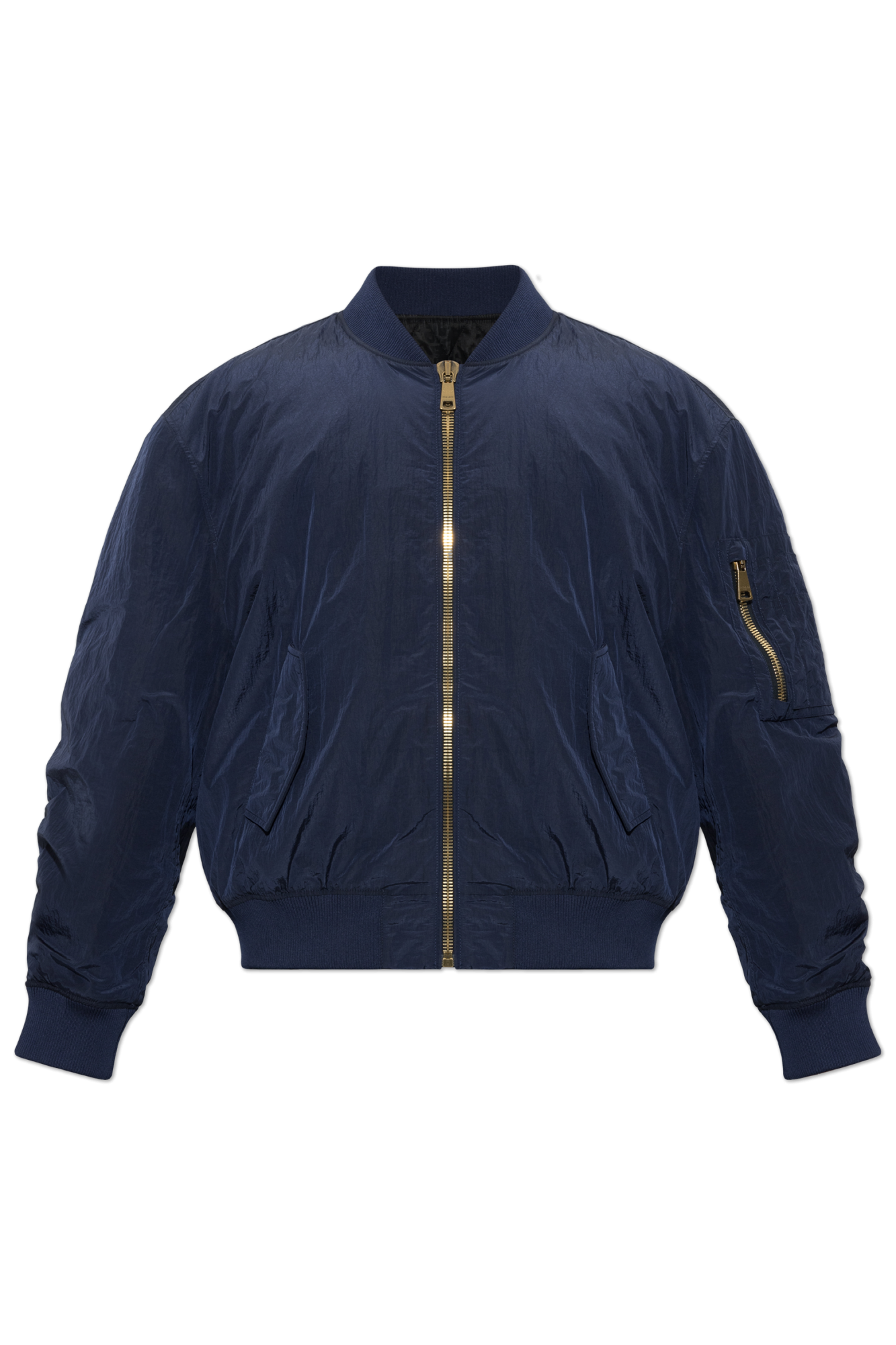 Balmain Kurtka Typu `bomber`, Mężczyźni, Granatowy