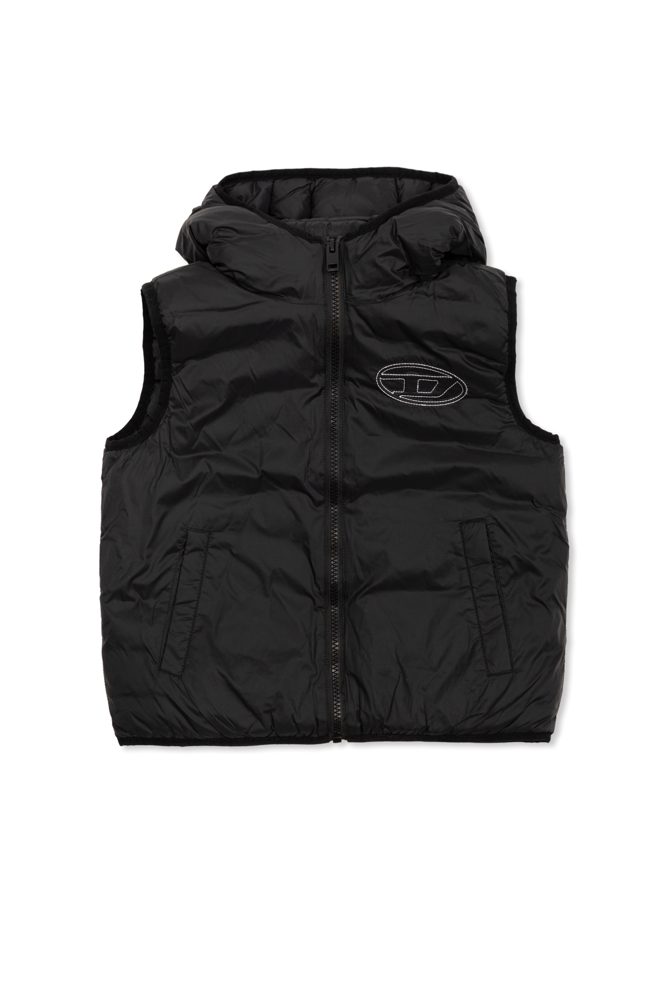 Diesel Kids Ocieplana Kamizelka ‘JOSIP’, Unisex, Czarny