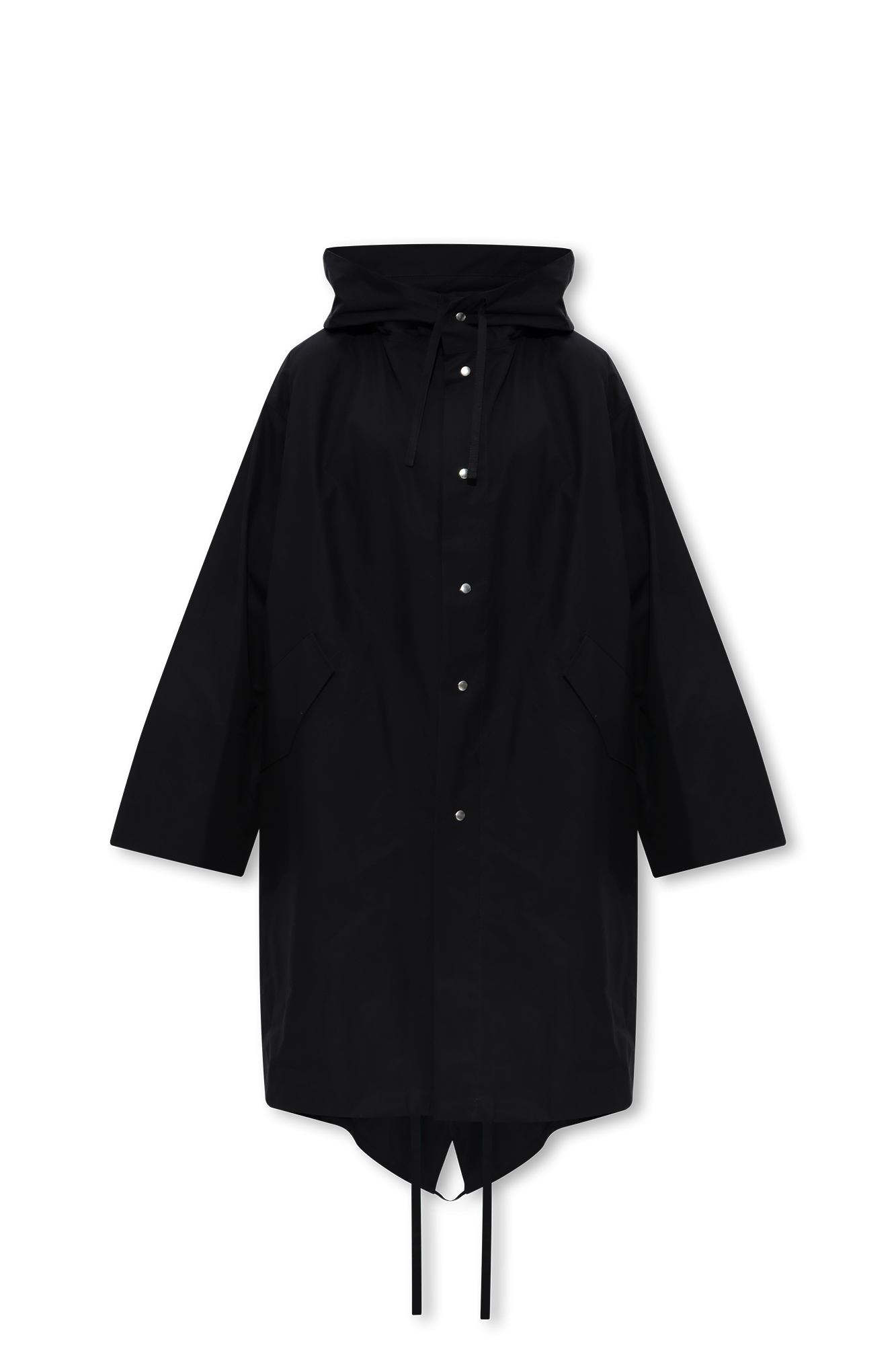 JIL SANDER Wodoodporna Parka Z Logo, Kobiety, Czarny