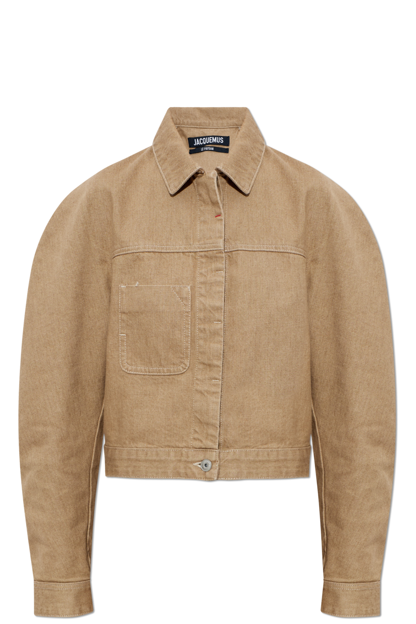 Jacquemus Jeansowa Kurtka ‘Ovalo Cargo’, Kobiety, Brązowy