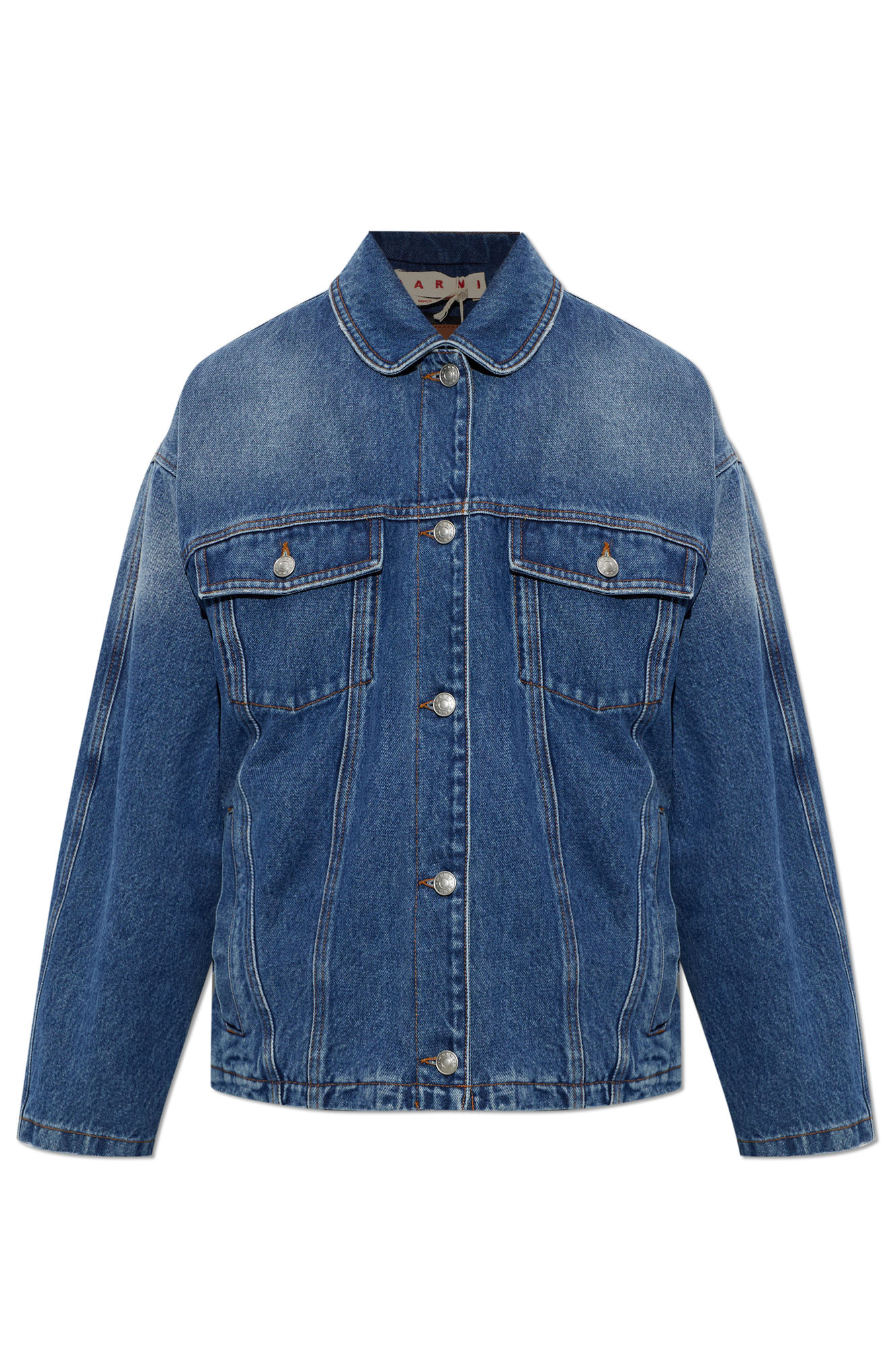 Marni Ocieplana Kurtka Jeansowa, Kobiety, Niebieski
