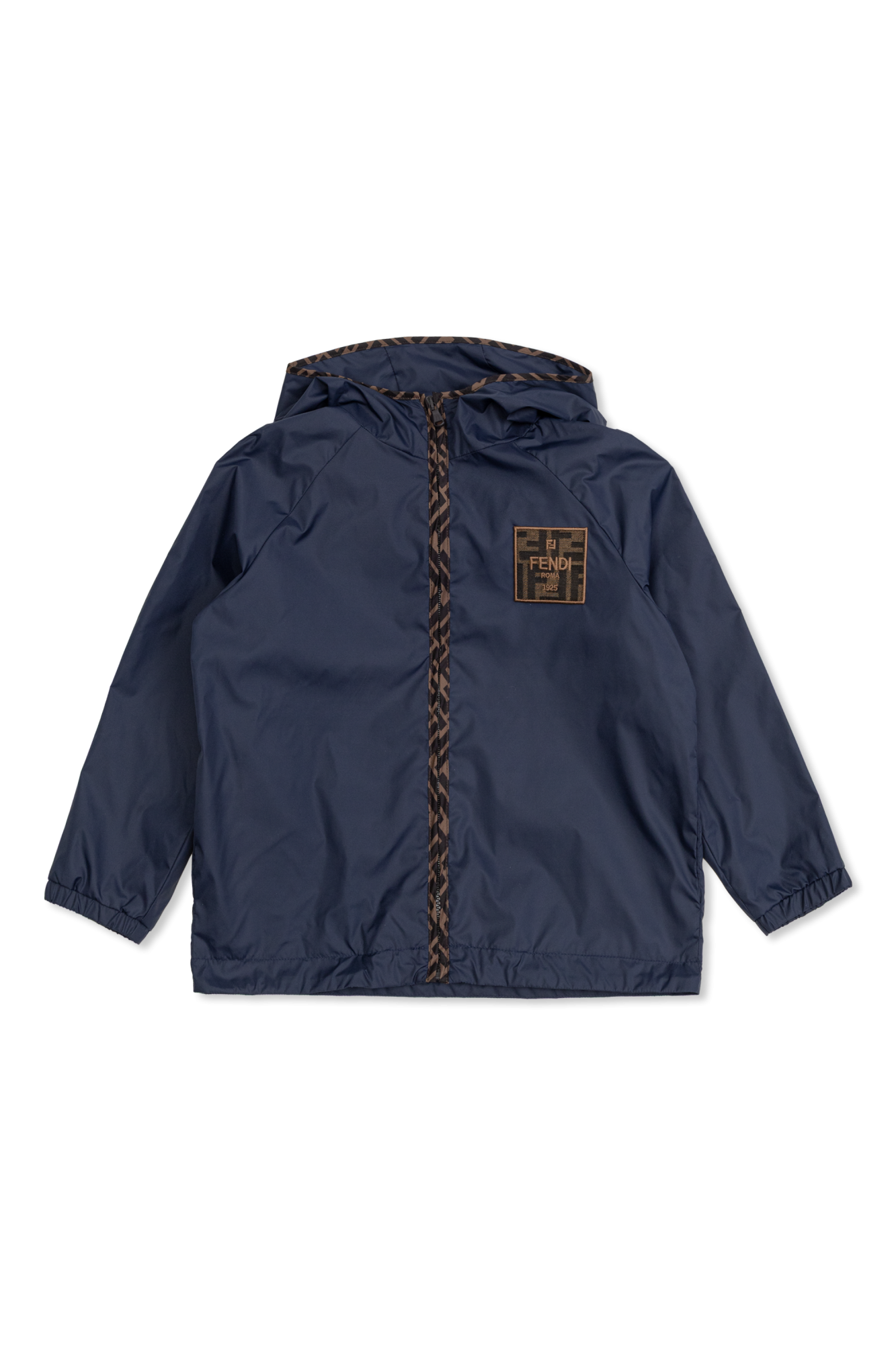 Fendi Kids Kurtka Z Naszywką Logo, Unisex, Granatowy
