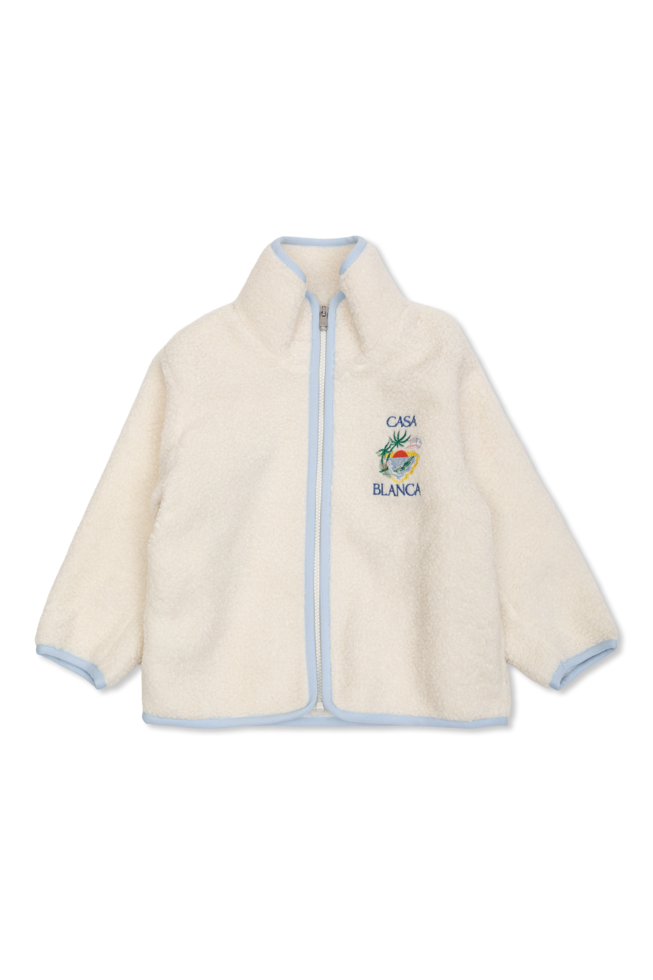 Casablanca Kids Kurtka Z Logo, Unisex, Kremowy