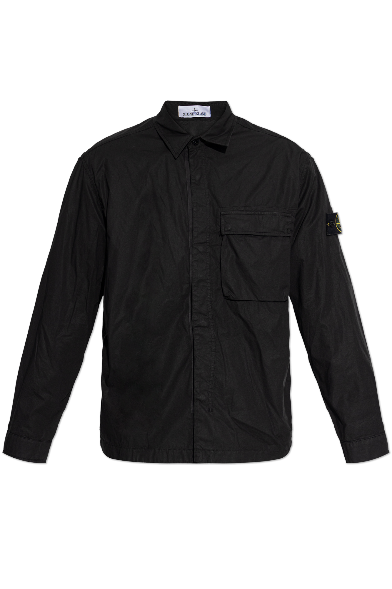 Stone Island Koszula Z Kieszenią, Mężczyźni, Czarny
