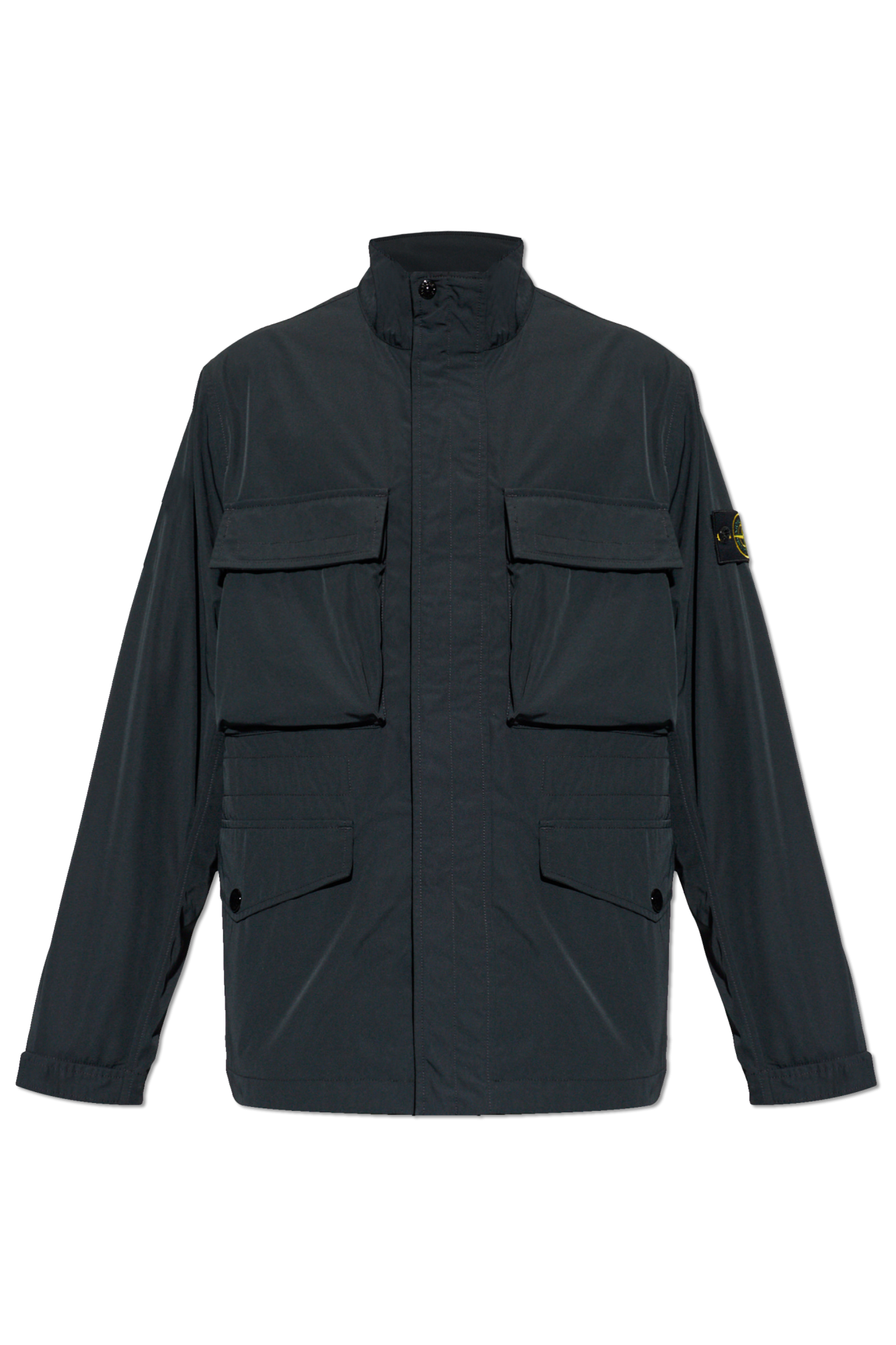 Stone Island Lekka Kurtka Ze Stójką, Mężczyźni, Czarny