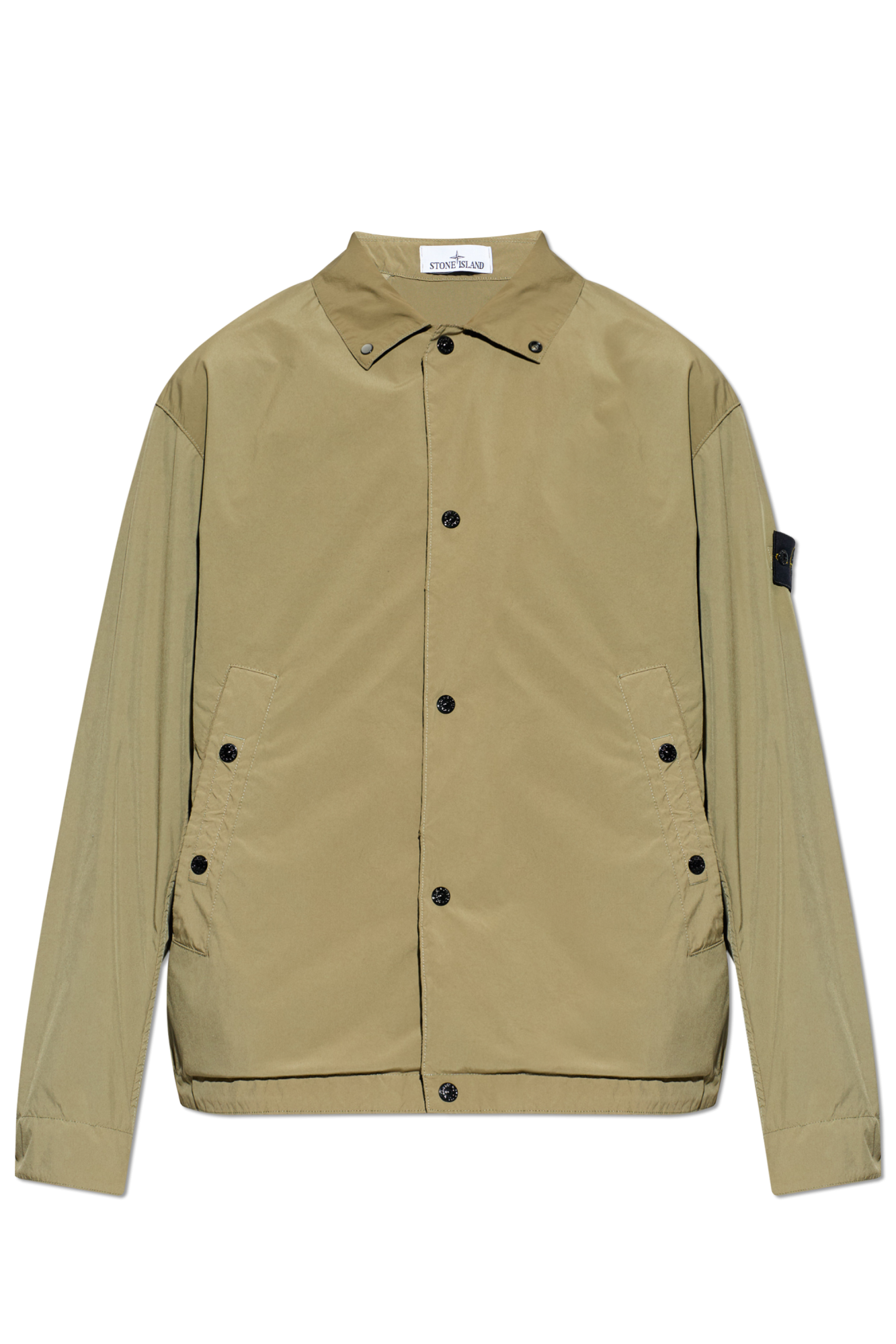 Stone Island Lekka Kurtka Z Kołnierzem, Mężczyźni, Zielony