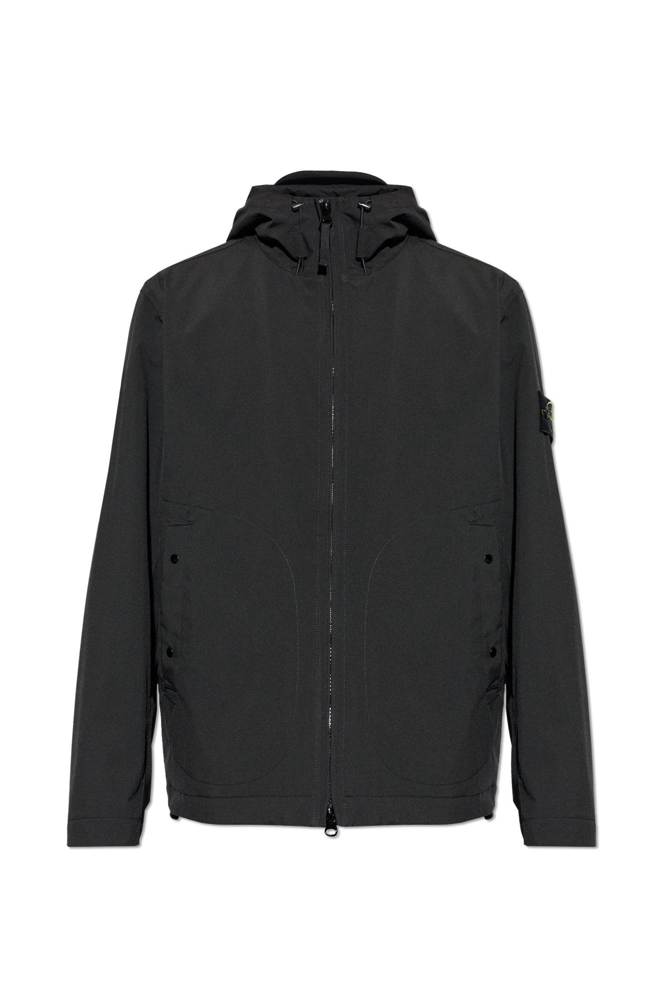 Stone Island Ocieplana Kurtka Z  Kapturem, Mężczyźni, Czarny