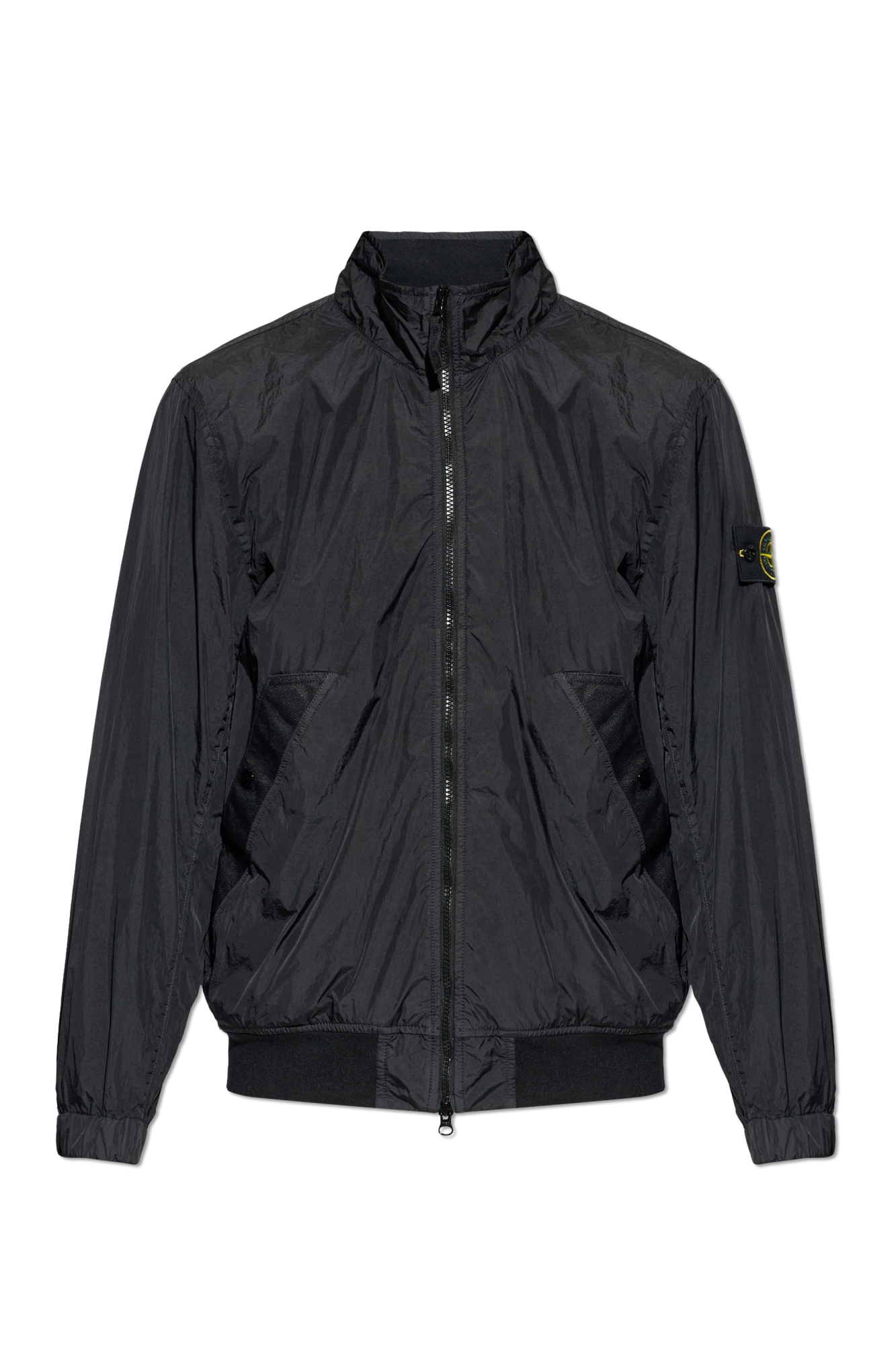 Stone Island Lekka Kurtka Ze Stójką, Mężczyźni, Czarny