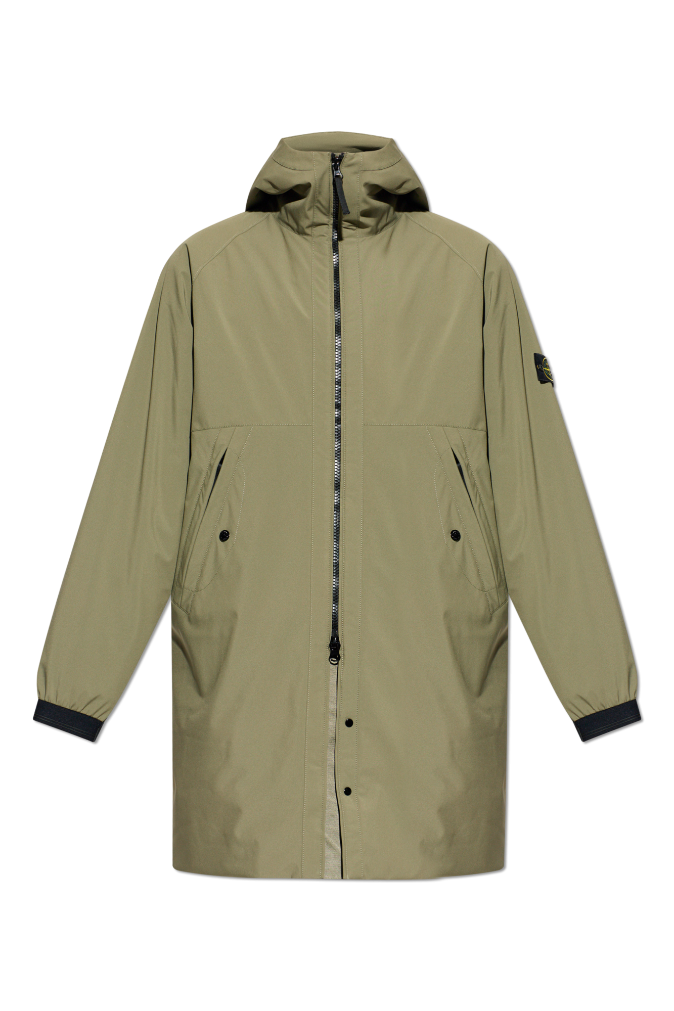 Stone Island Parka Z Kapturem, Mężczyźni, Zielony