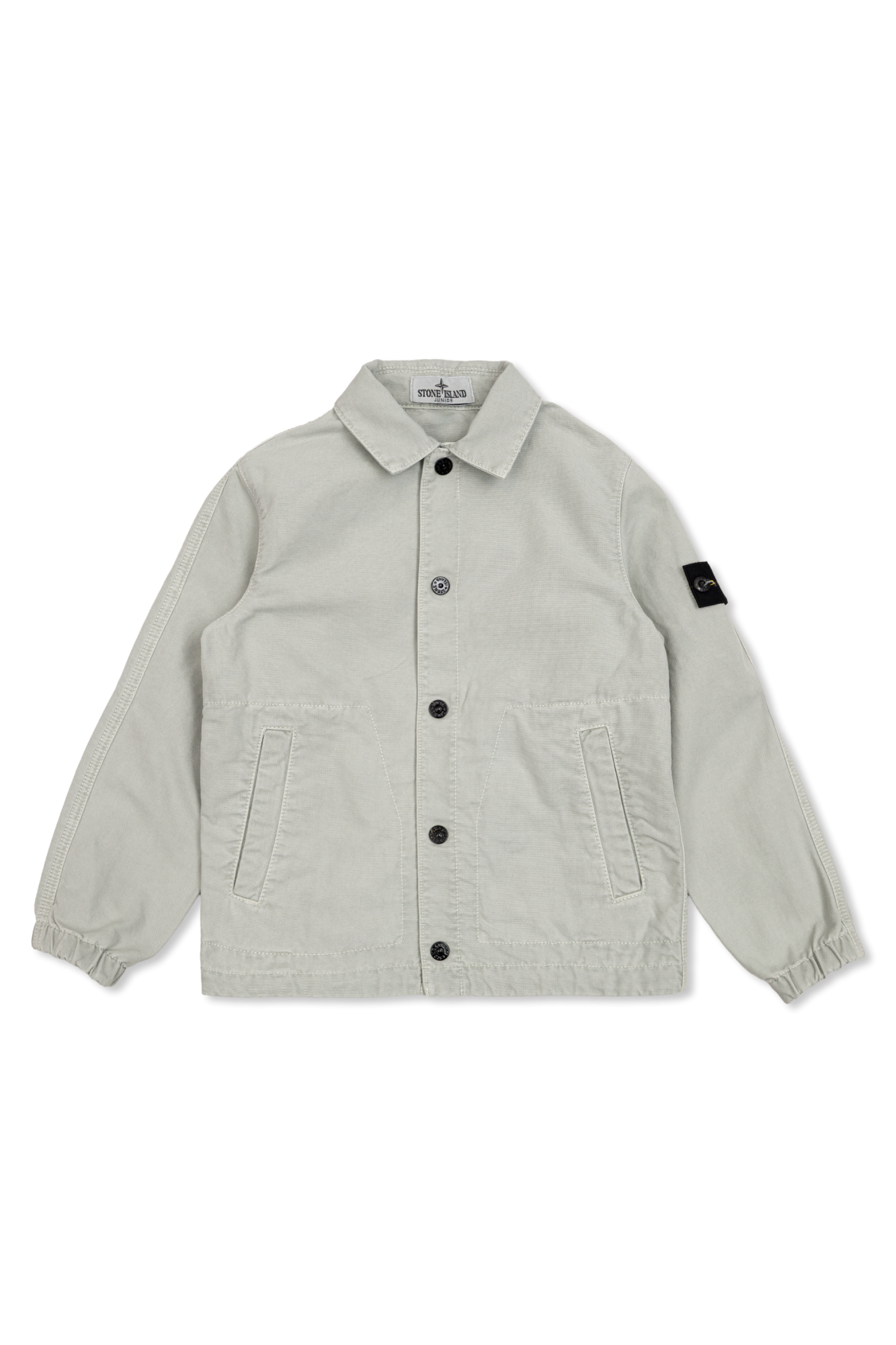 Stone Island Junior Jeansowa Kurtka Z Kieszeniami, Unisex, Jasnoniebieski
