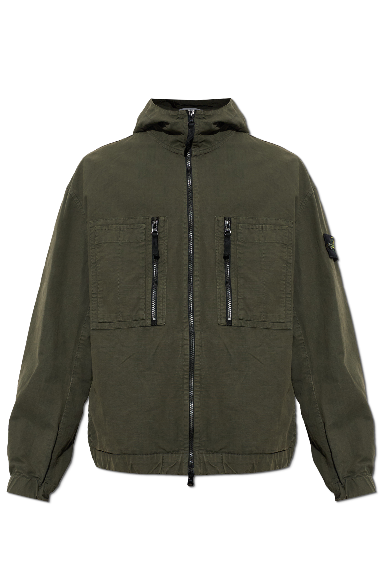 Stone Island Kurtka Z Naszywką Logo, Mężczyźni, Zielony