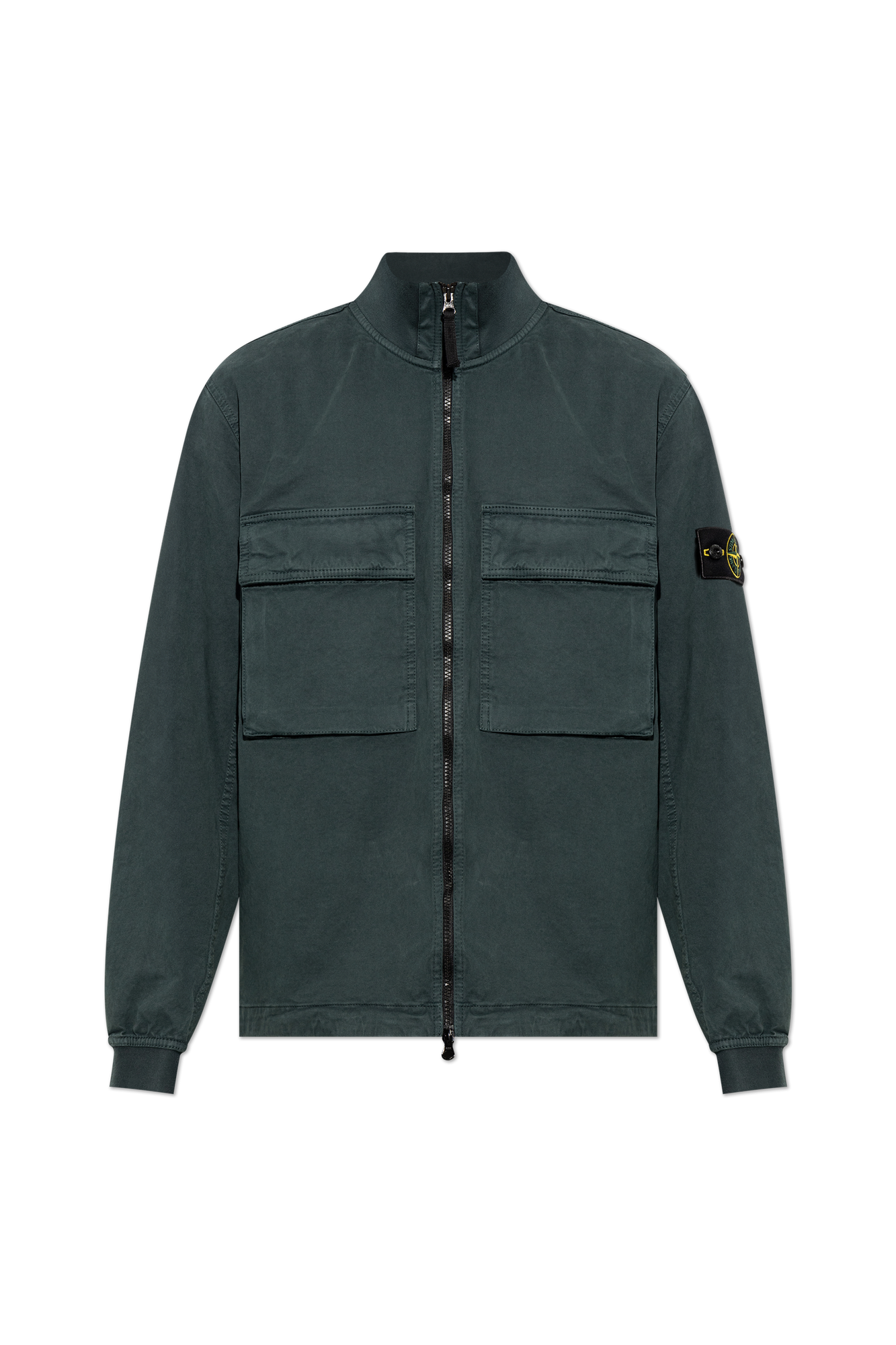 Stone Island Bawełniana Kurtka Ze Stójką, Mężczyźni, Zielony