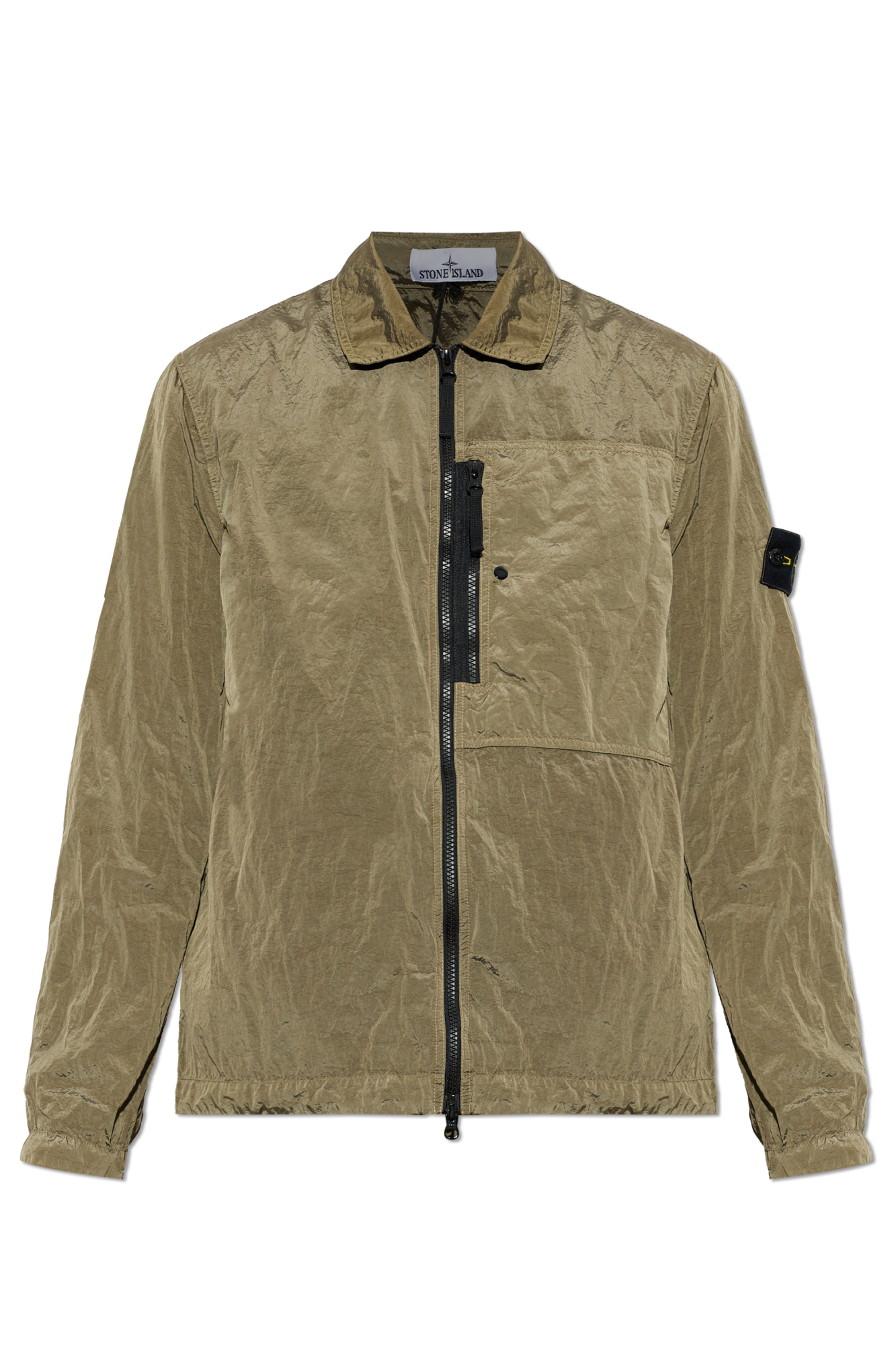Stone Island Kurtka Z Naszywką Logo, Mężczyźni, Zielony