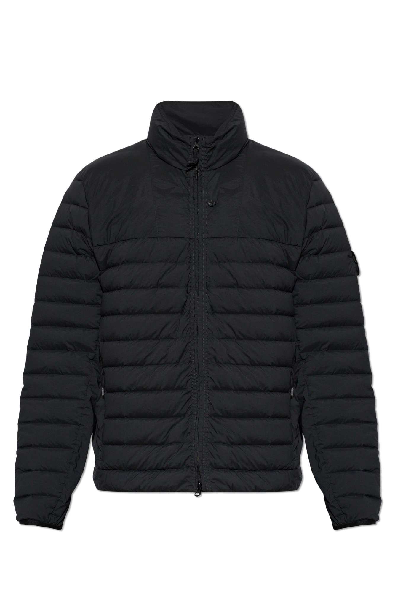 Stone Island Puchowa Kurtka Z Logo, Mężczyźni, Granatowy