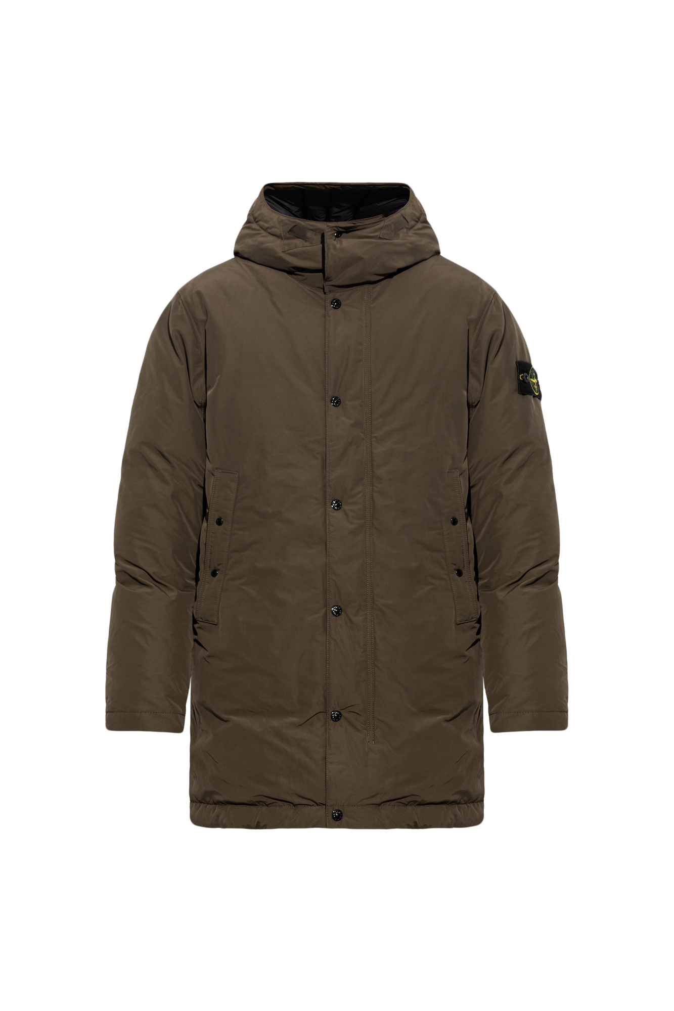 Stone Island Kurtka Puchowa Z Kapturem, Mężczyźni, Zielony