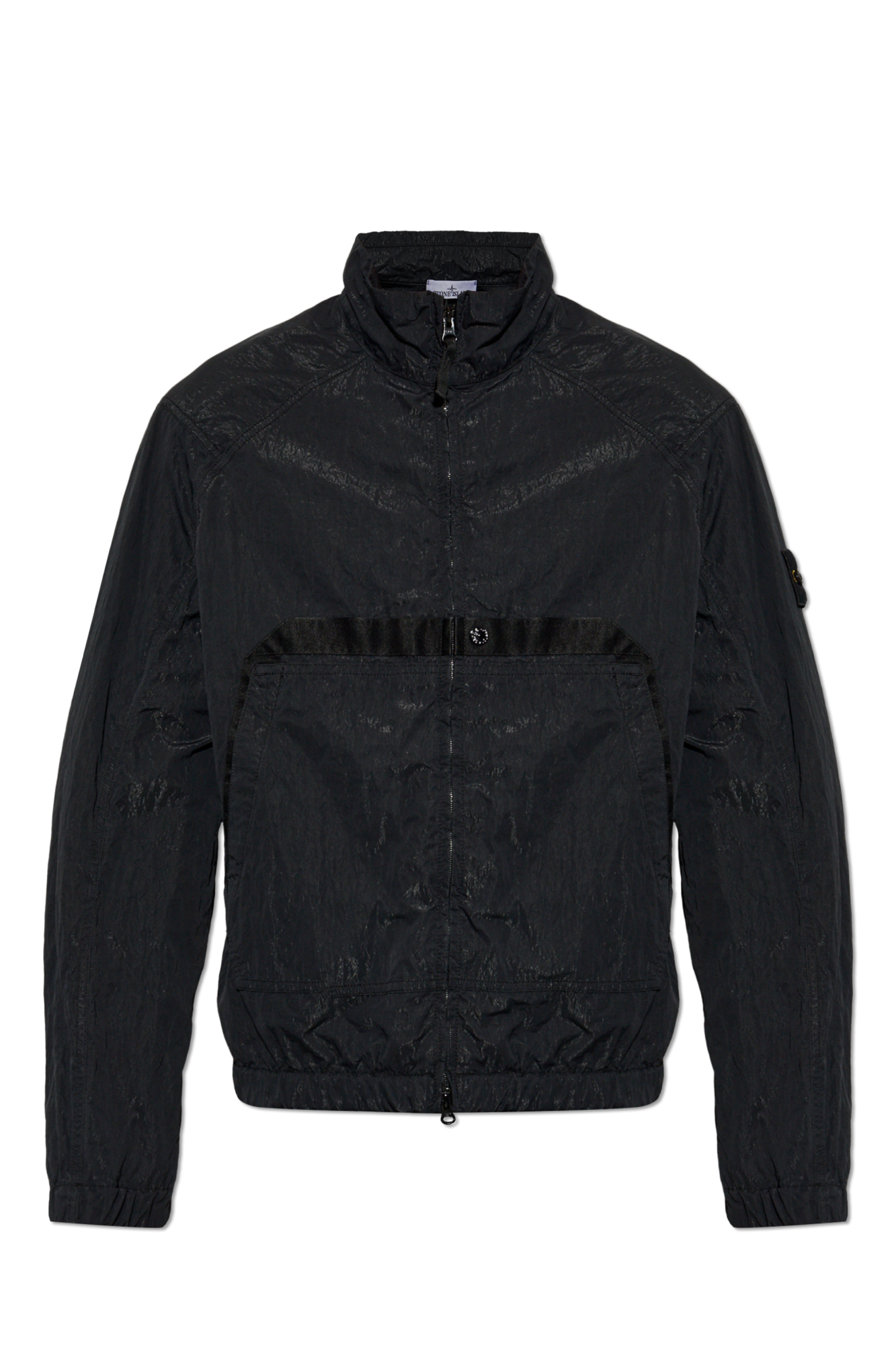 Stone Island Kurtka Z Naszywką Logo, Mężczyźni, Czarny