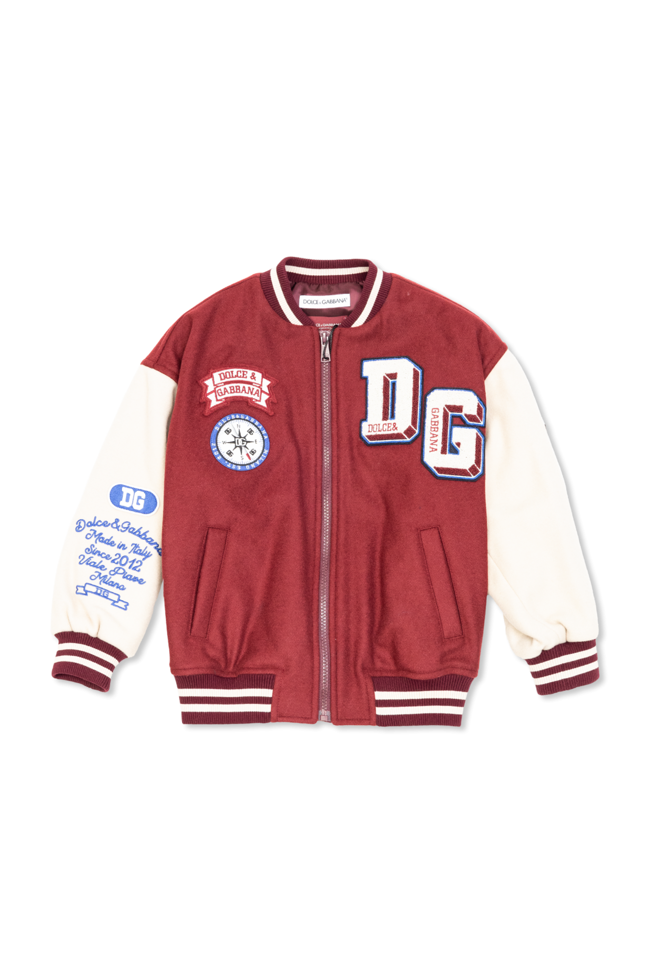 Dolce & Gabbana Kids Kurtka Typu `bomber`, Unisex, Bordo