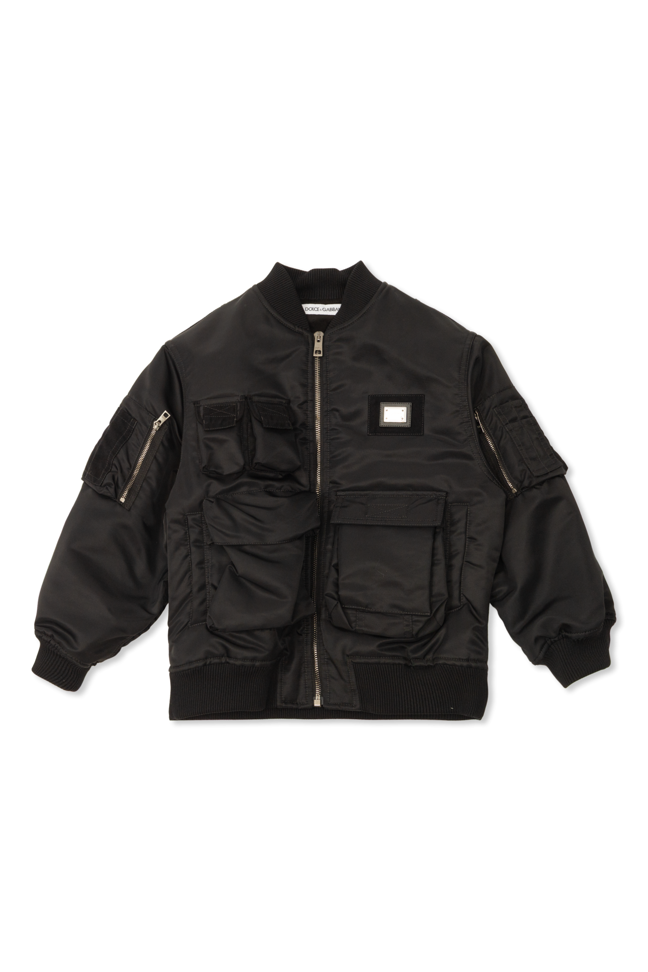 Dolce & Gabbana Kids Kurtka Typu `bomber`, Unisex, Czarny