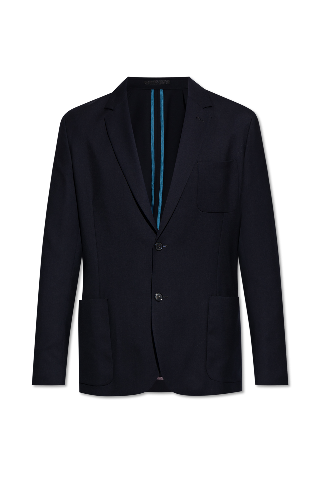Paul Smith Wełniana Marynarka Z Kieszeniami, Mężczyźni, Granatowy