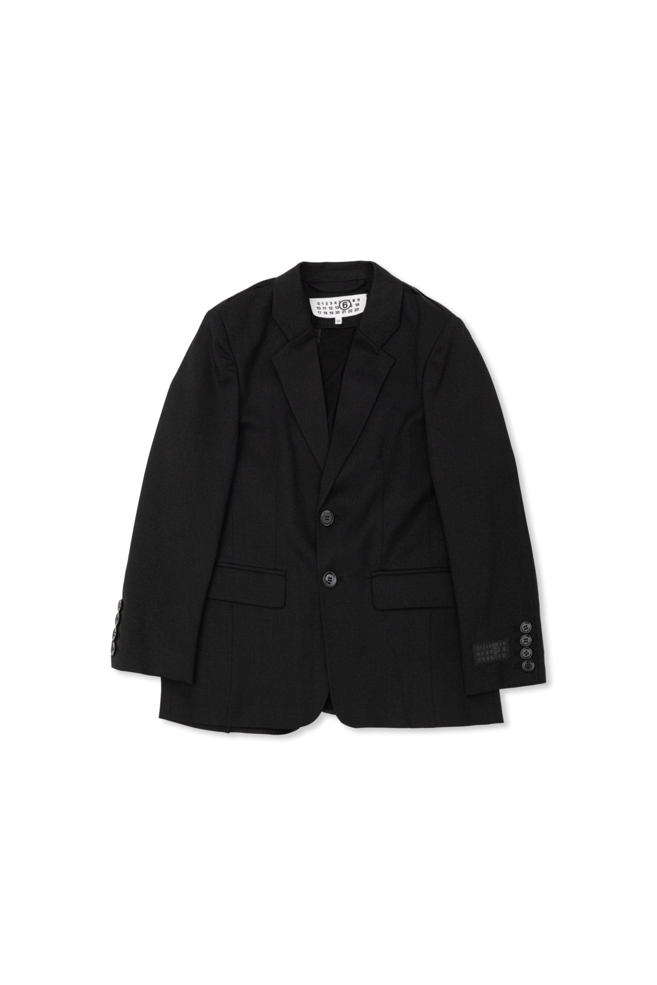 MM6 Maison Margiela Kids Marynarka Z Otwartymi Klapami, Unisex, Czarny