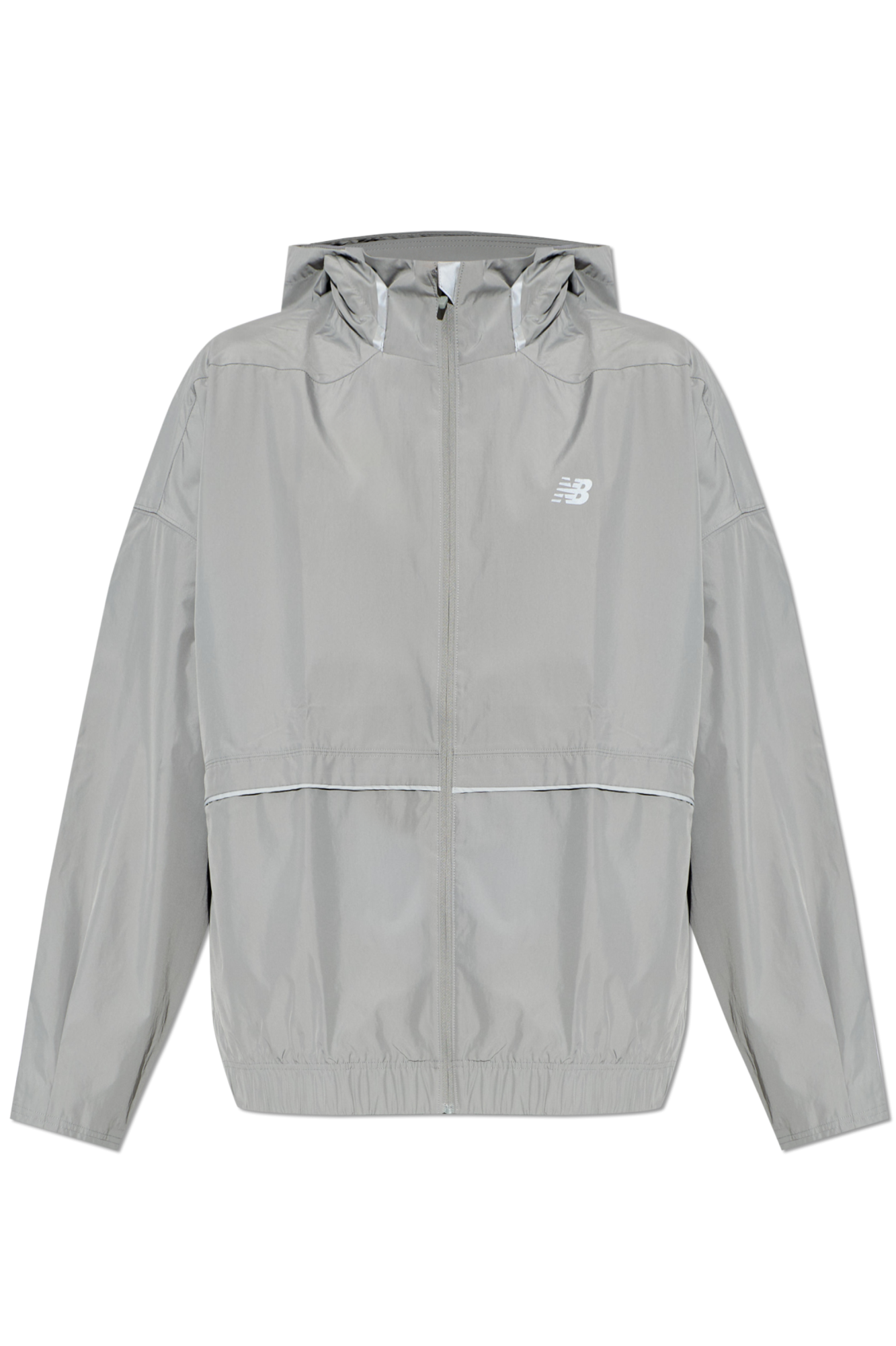 New Balance Lekka Kurtka Z Logo, Mężczyźni, Szary
