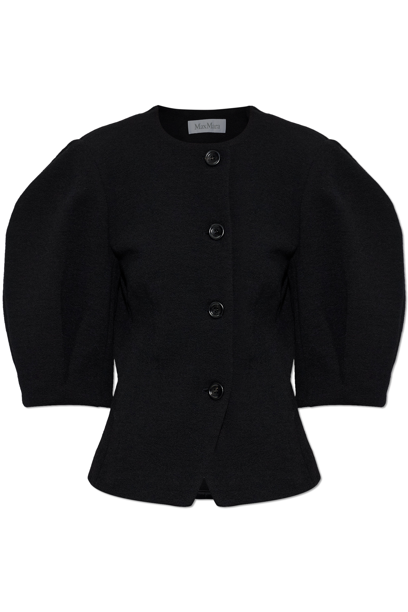 Max Mara Wełniana Marynarka ’Zero’, Kobiety, Czarny