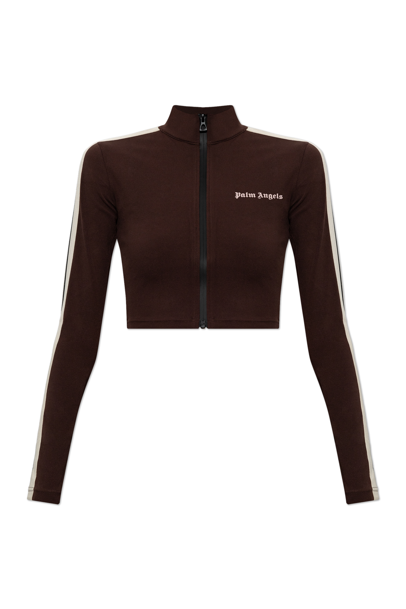 Palm Angels Bluza Z Nadrukowanym Logo, Kobiety, Brązowy