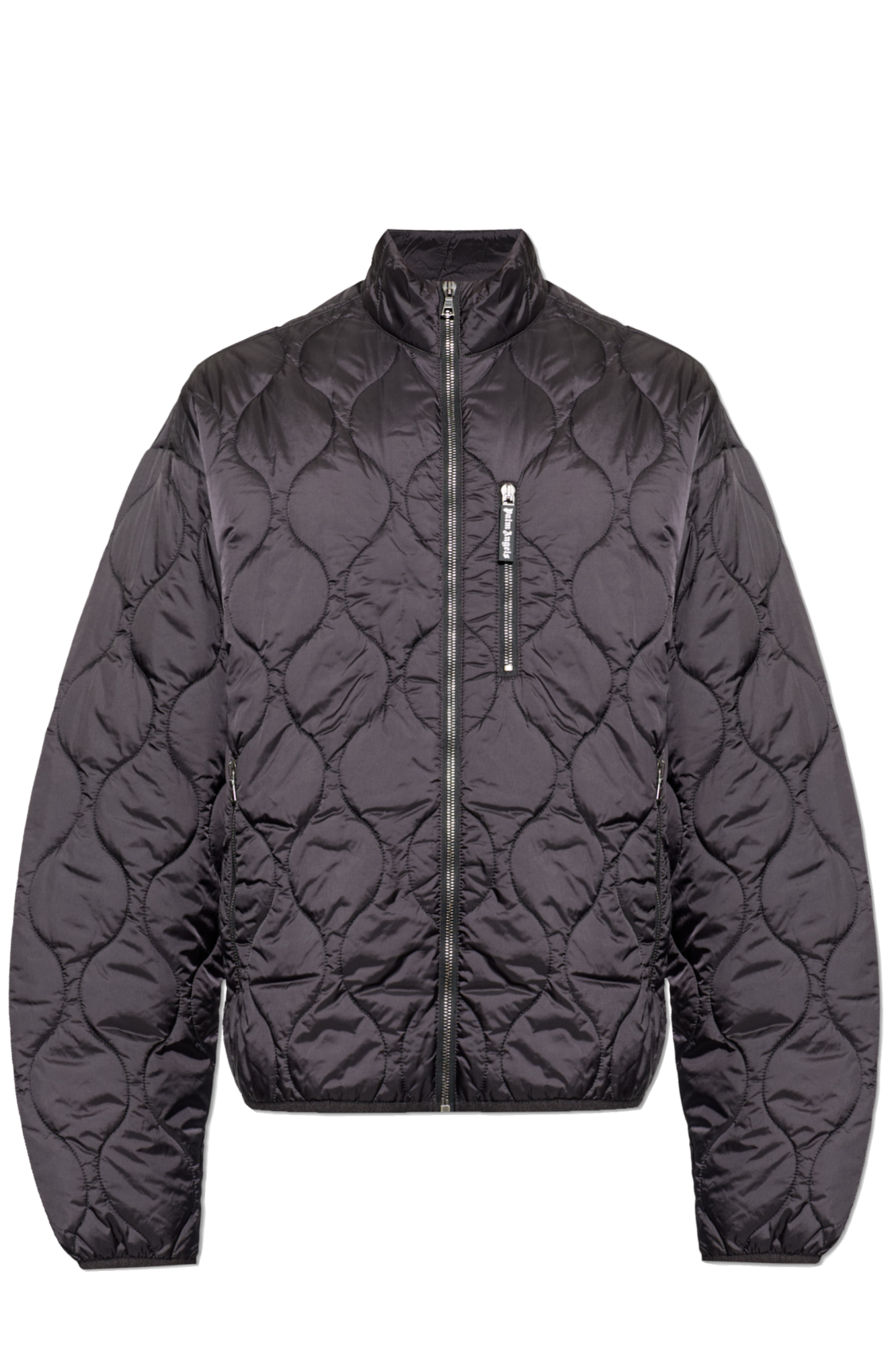 Palm Angels Pikowana Kurtka Ze Stójką, Mężczyźni, Czarny