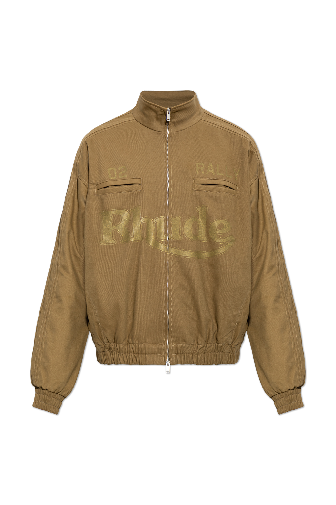 Rhude Kurtka Z Logo, Mężczyźni, Brązowy