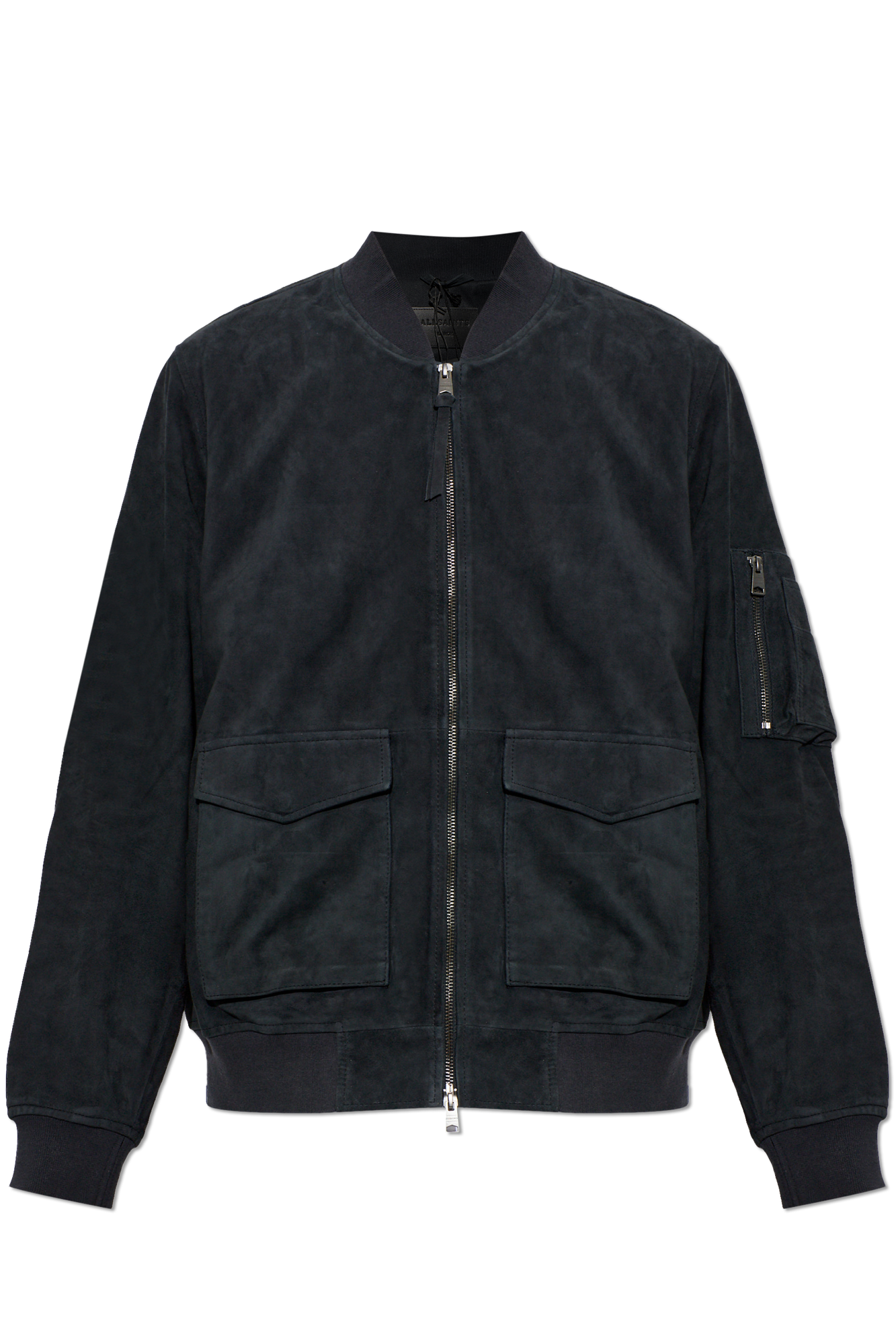 AllSaints Zamszowa Kurtka ‘Rokko’ Typu ‘bomber’, Mężczyźni, Granatowy